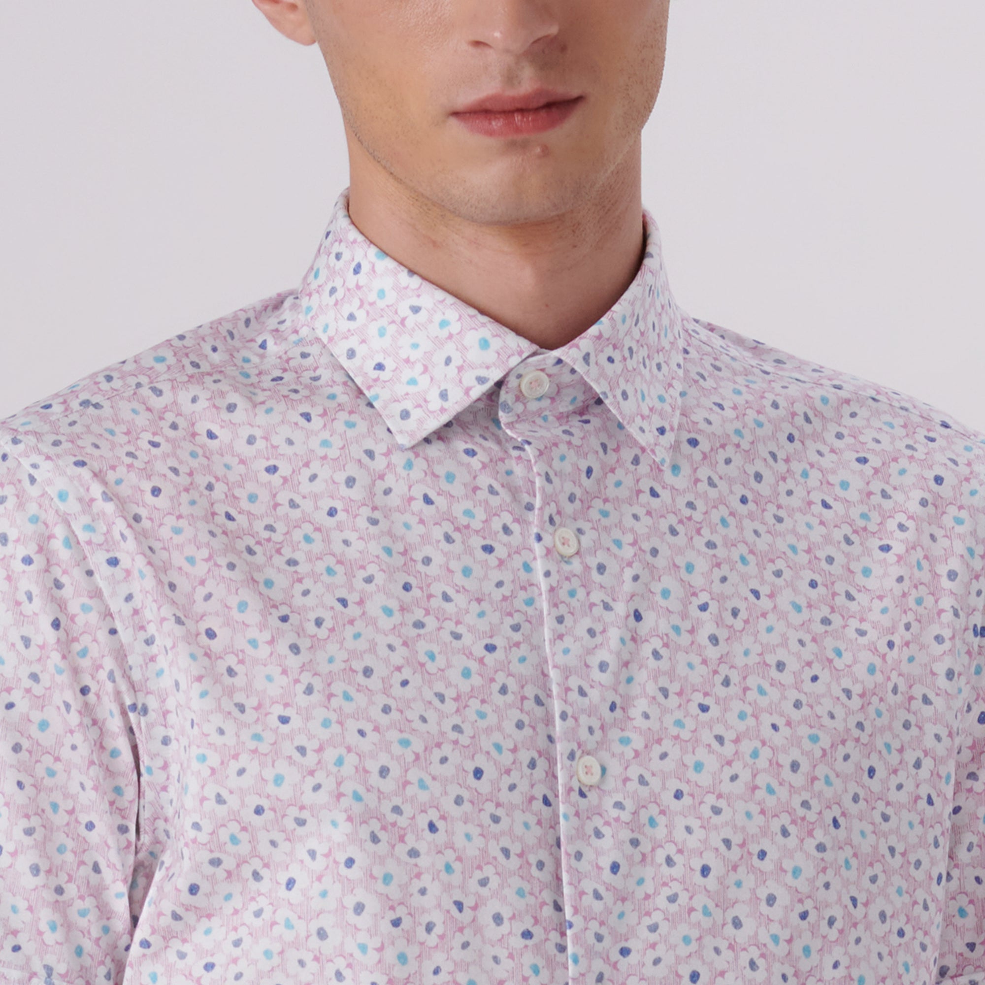 Miles Floral Print OoohCotton Short Sleeve Shirt
