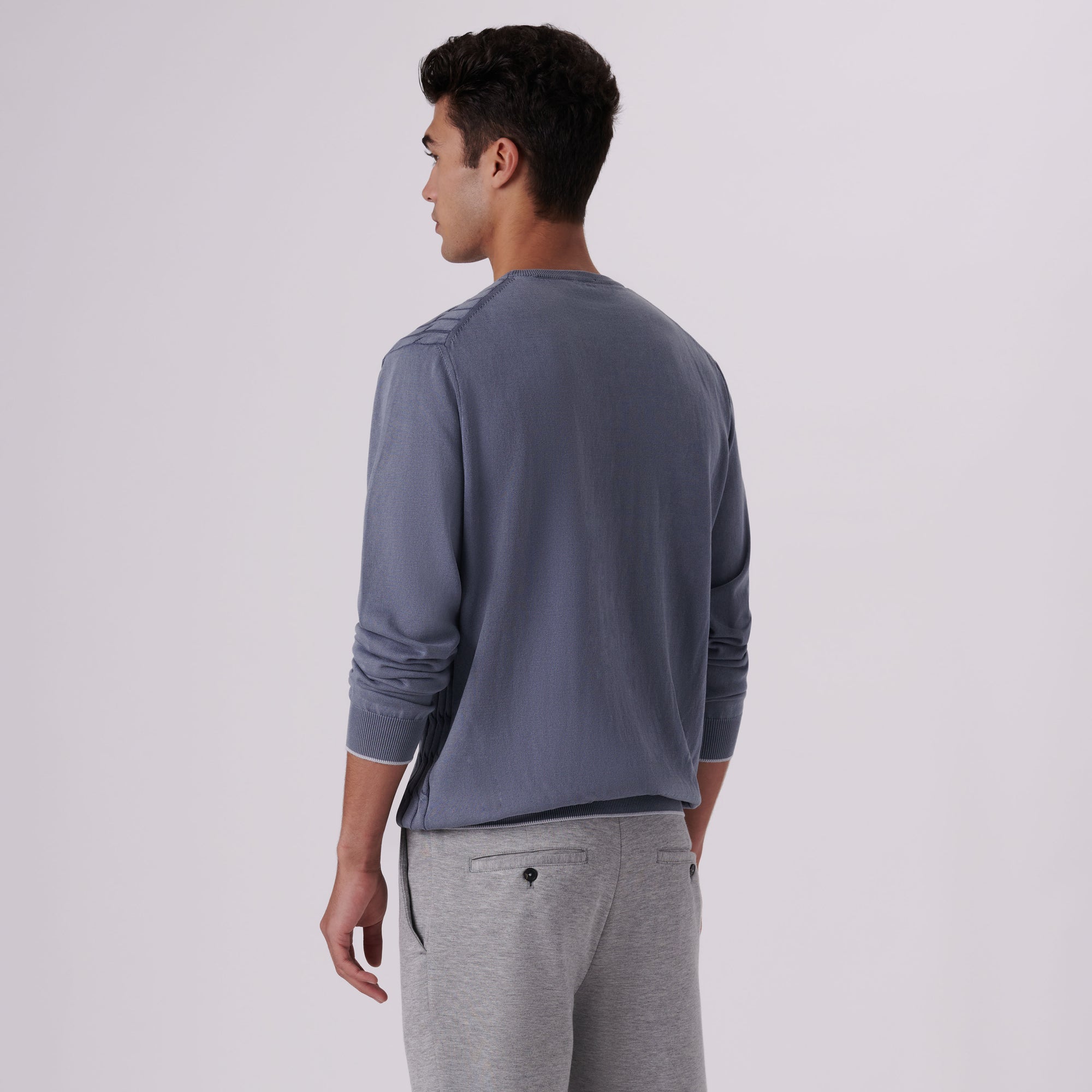 Knit Stitch Crew Neck Sweater