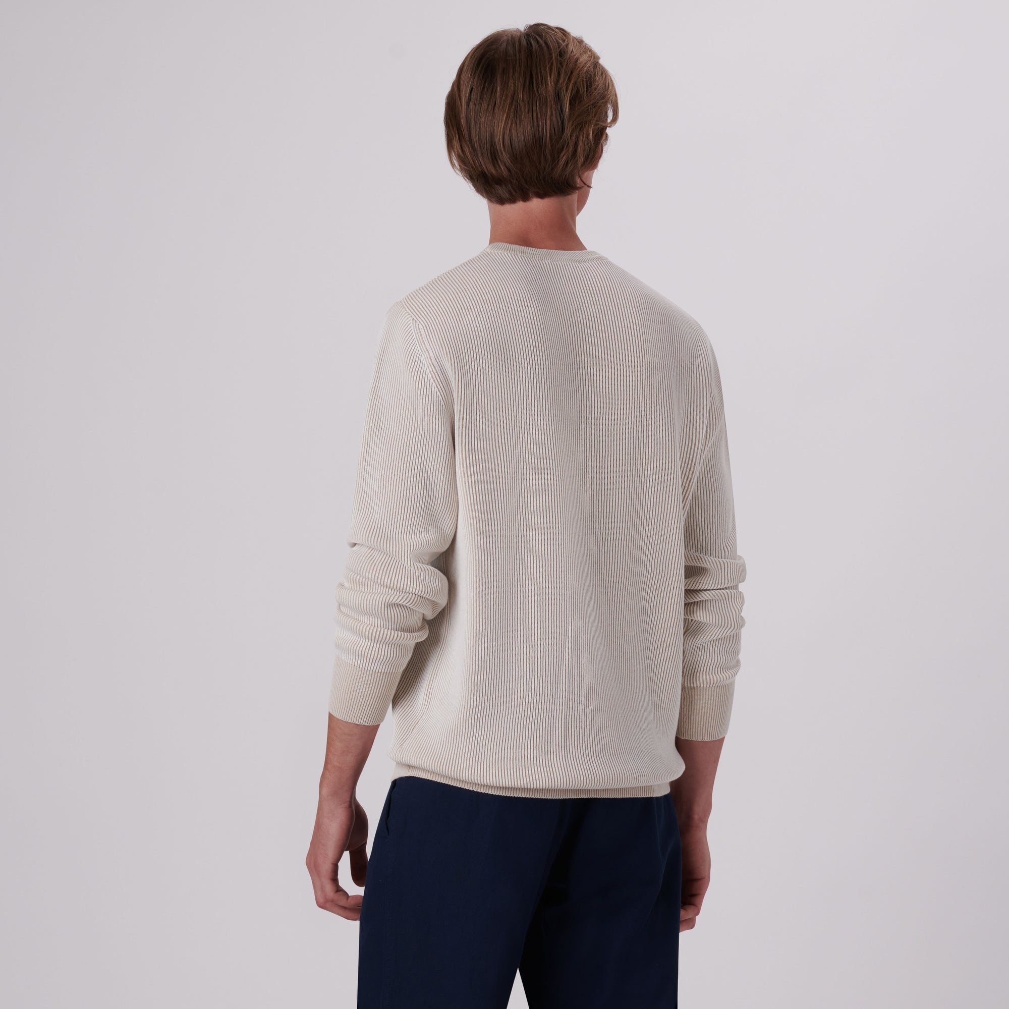 Rib Knit Crew Neck Sweater