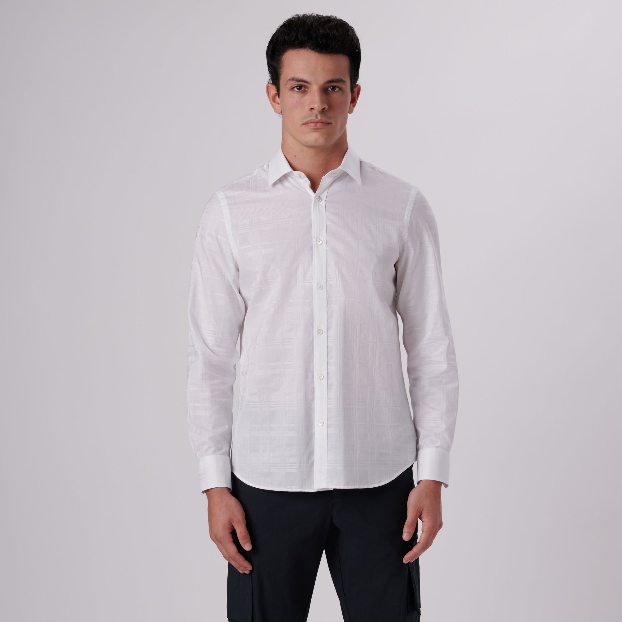 Julian Tonal Plaid Jacquard Shirt