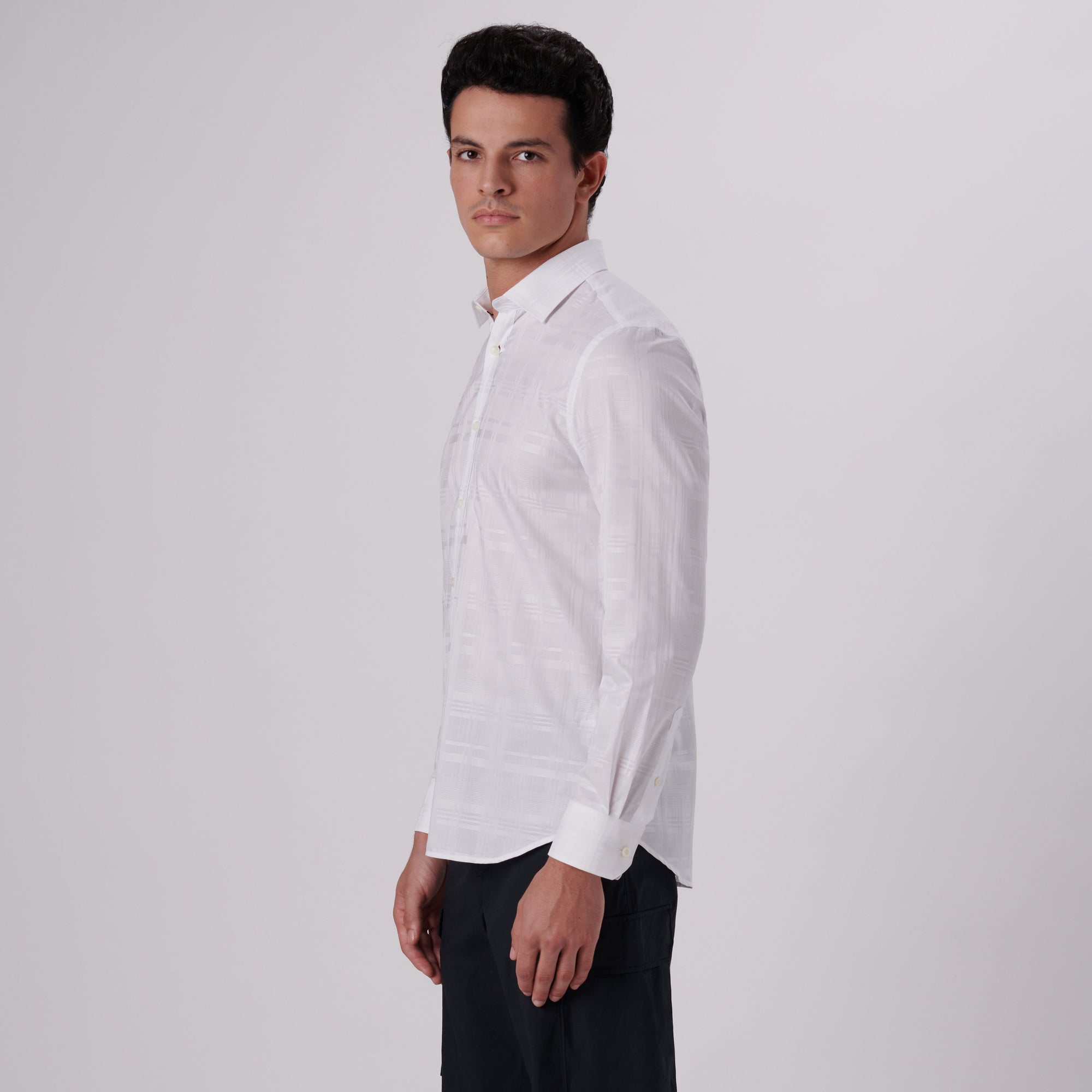 Julian Tonal Plaid Jacquard Shirt