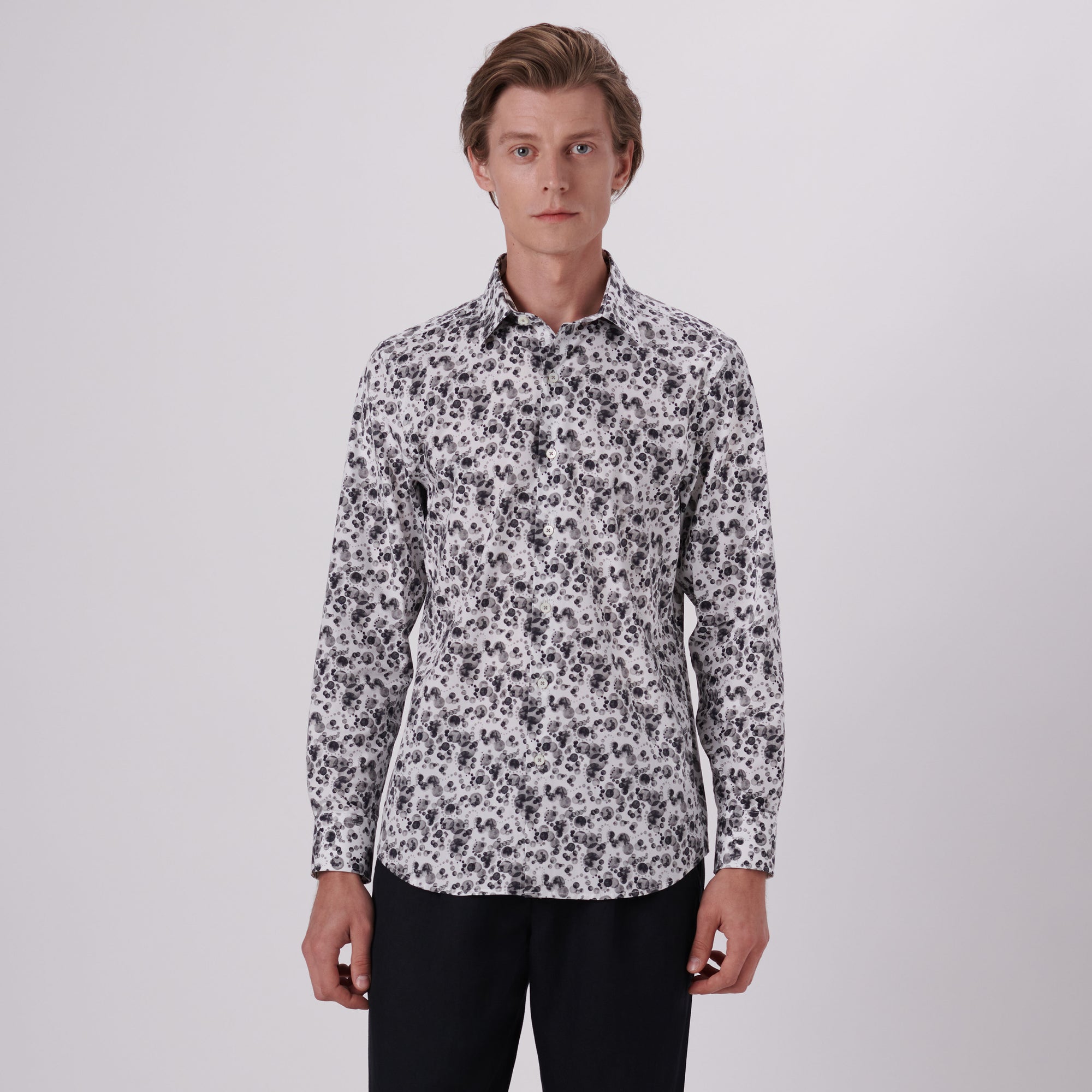 Julian Monochrome Bubbles Print Shirt