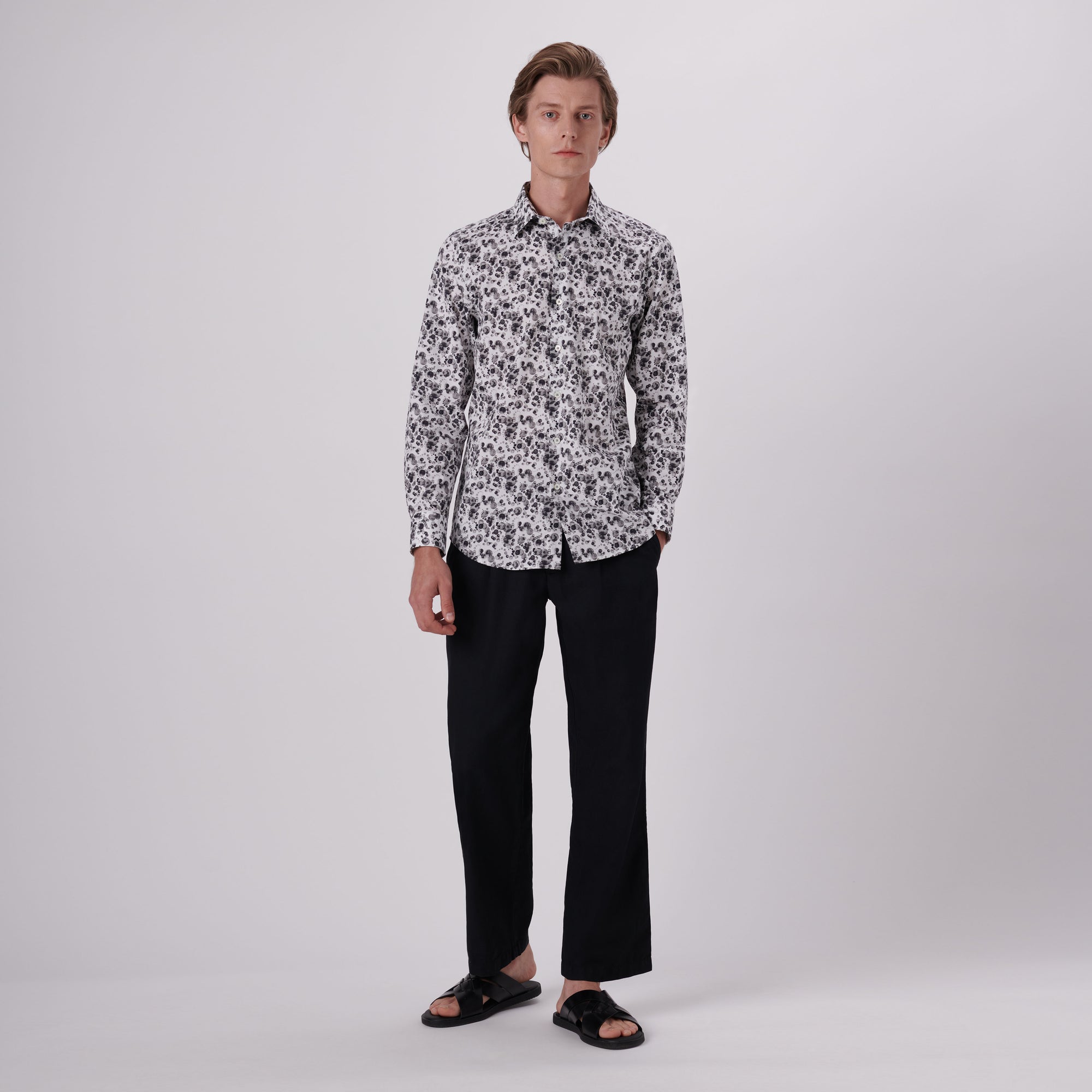 Julian Monochrome Bubbles Print Shirt