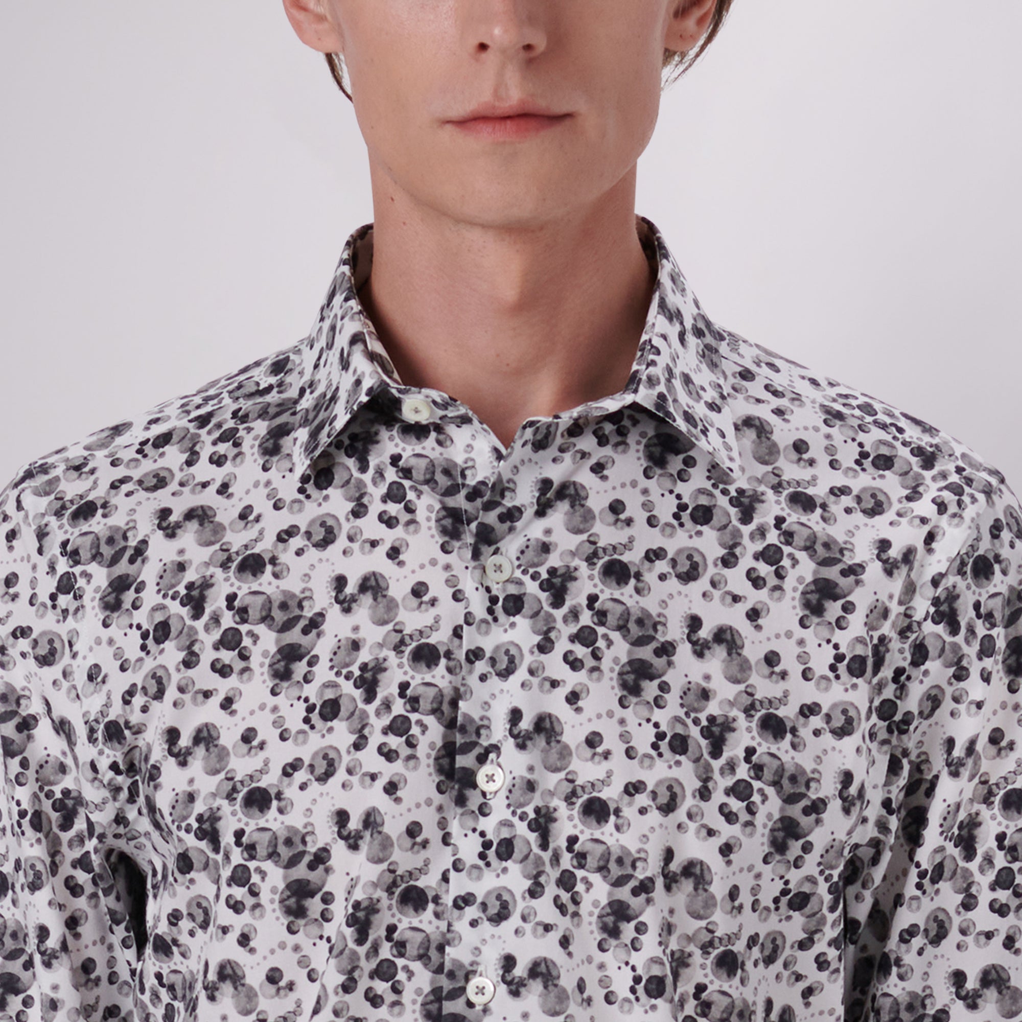 Julian Monochrome Bubbles Print Shirt