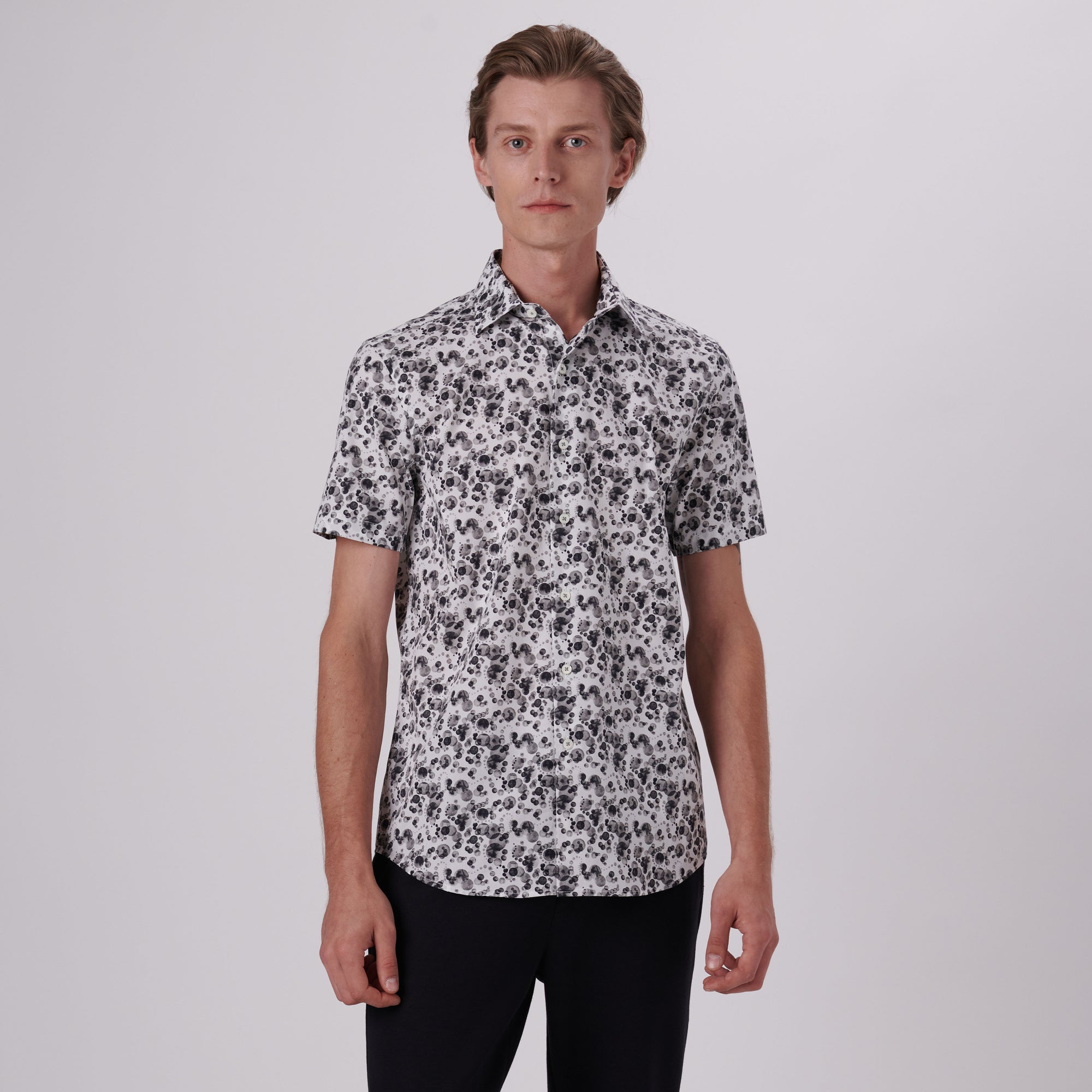 Orson Monochrome Bubbles Print Short Sleeve Shirt
