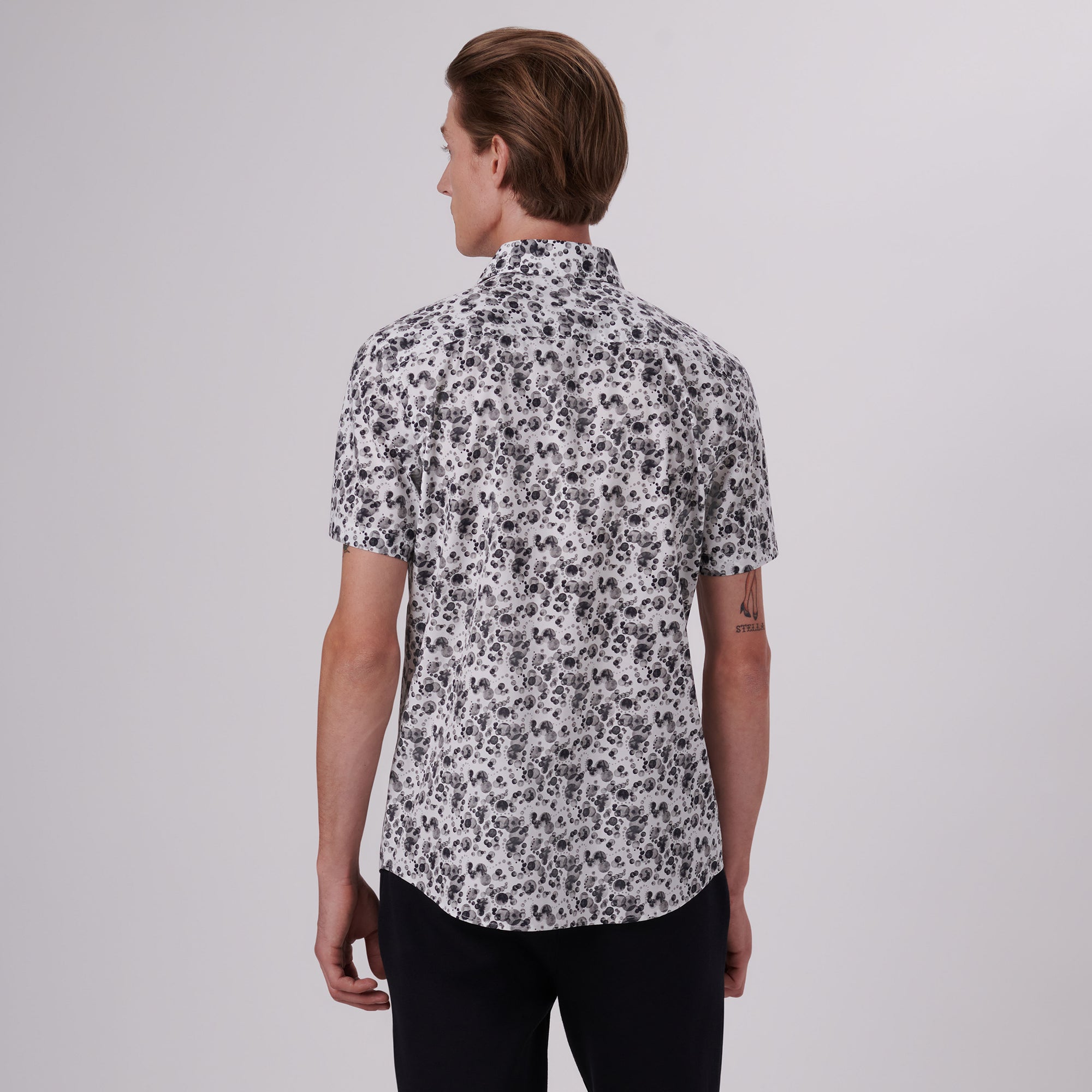 Orson Monochrome Bubbles Print Short Sleeve Shirt