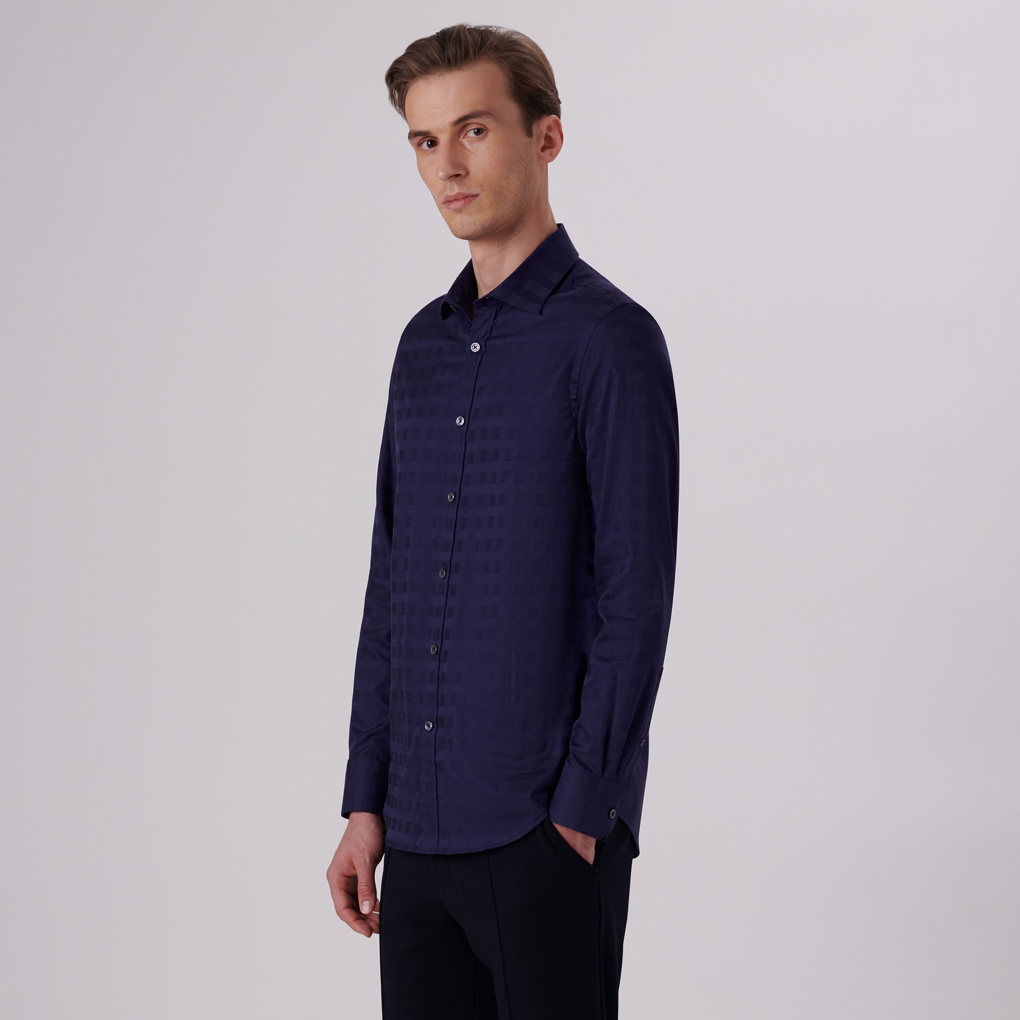 Julian Tonal Check Jacquard Shirt