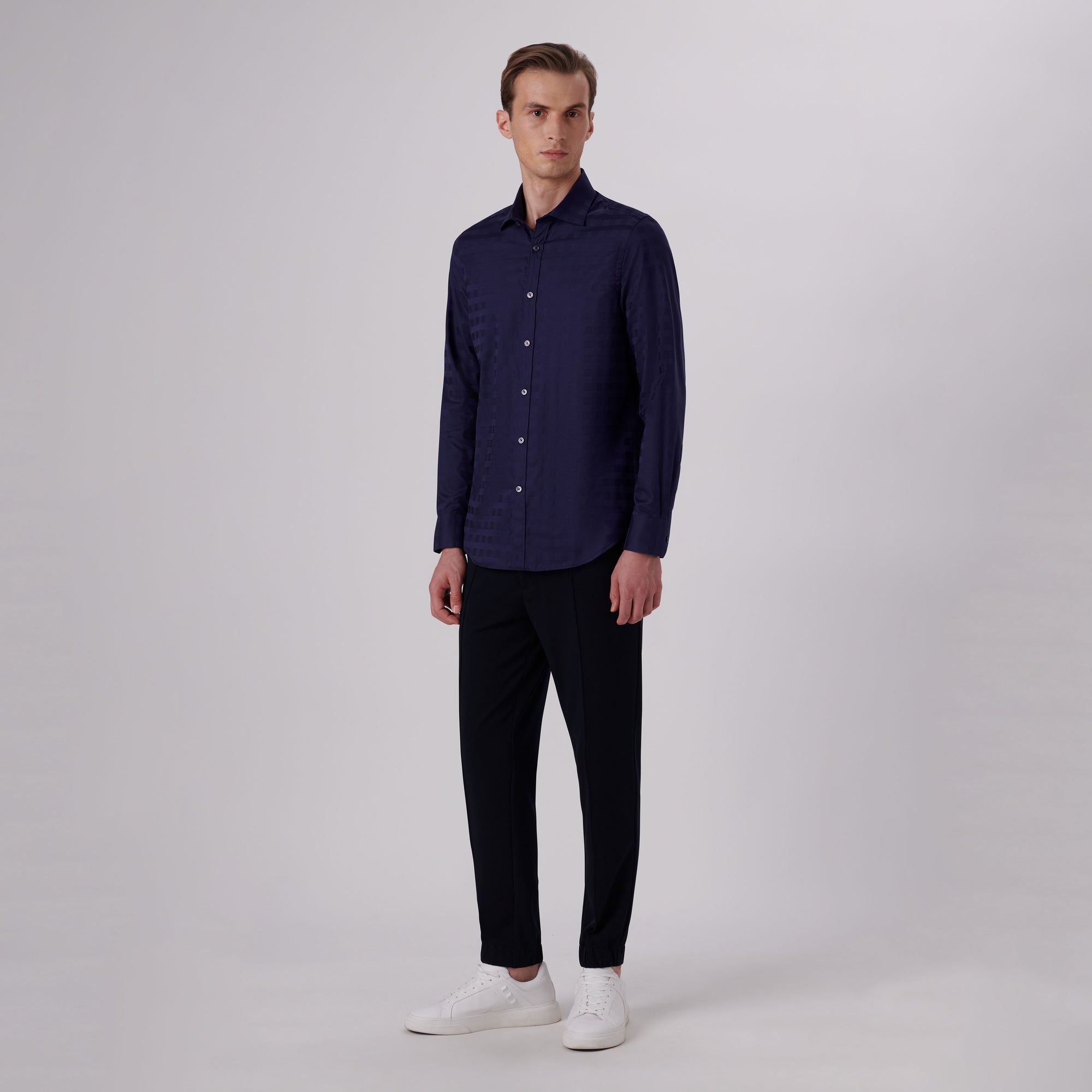 Julian Tonal Check Jacquard Shirt