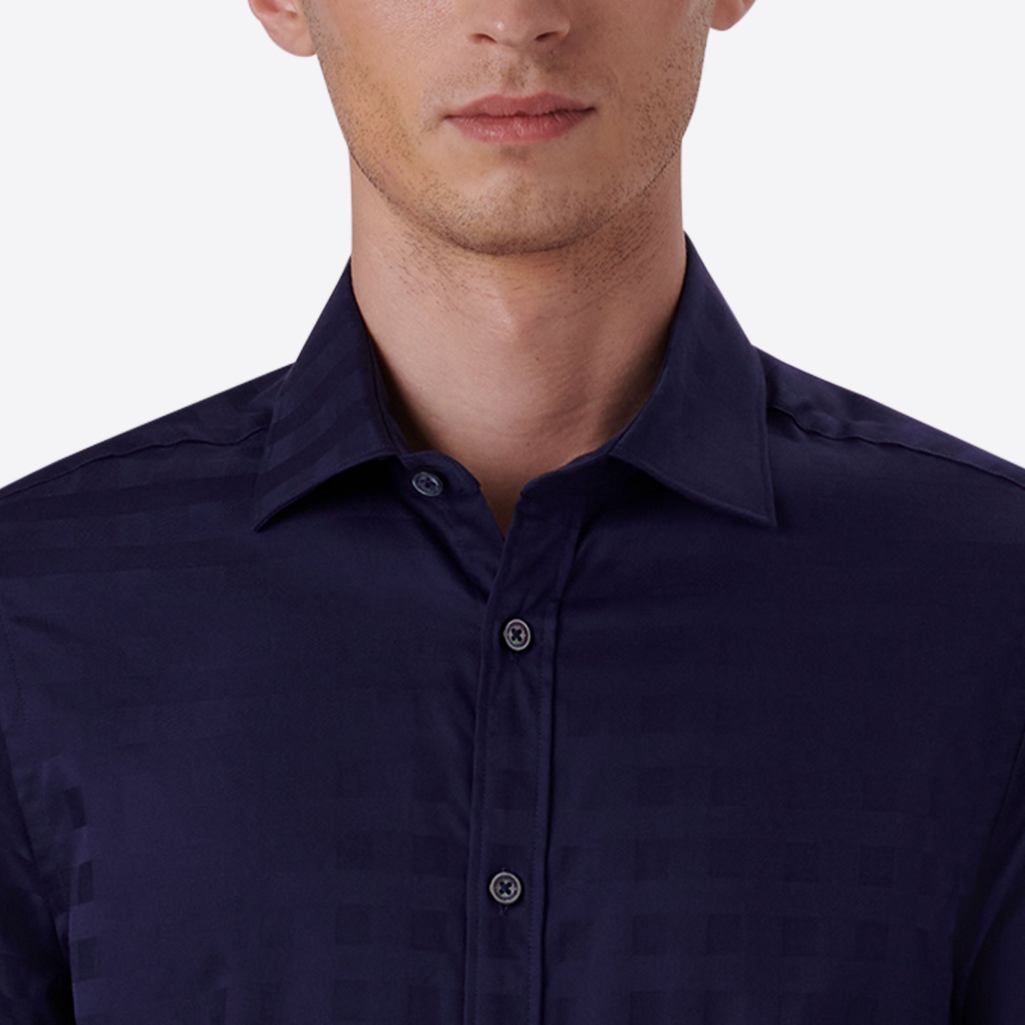 Julian Tonal Check Jacquard Shirt