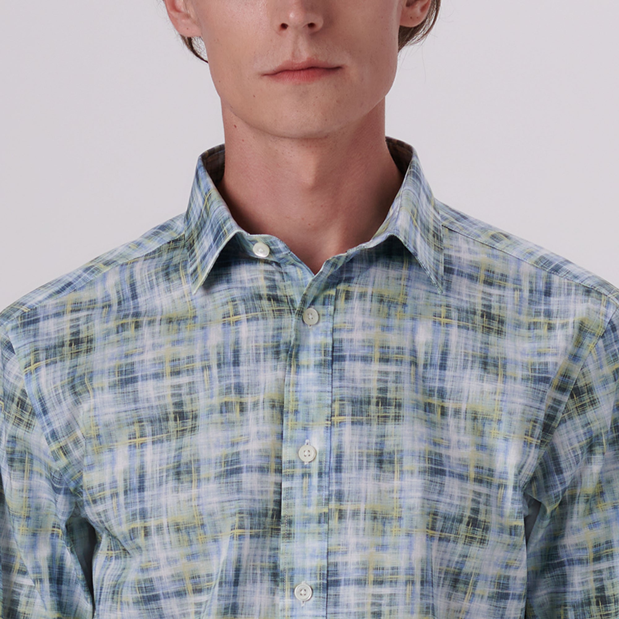 Julian Irregular Check Print Shirt