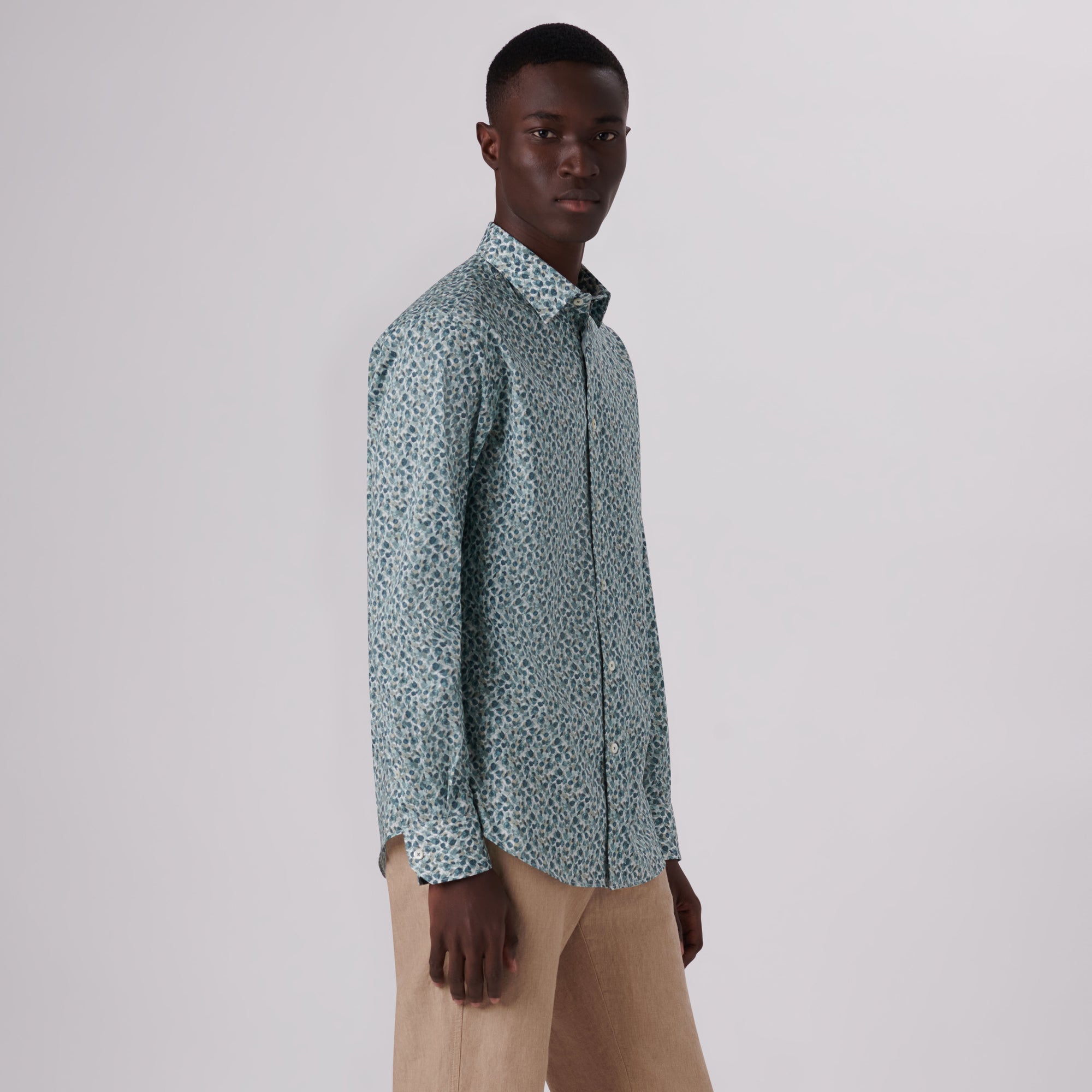 Julian Leaf Print Shirt