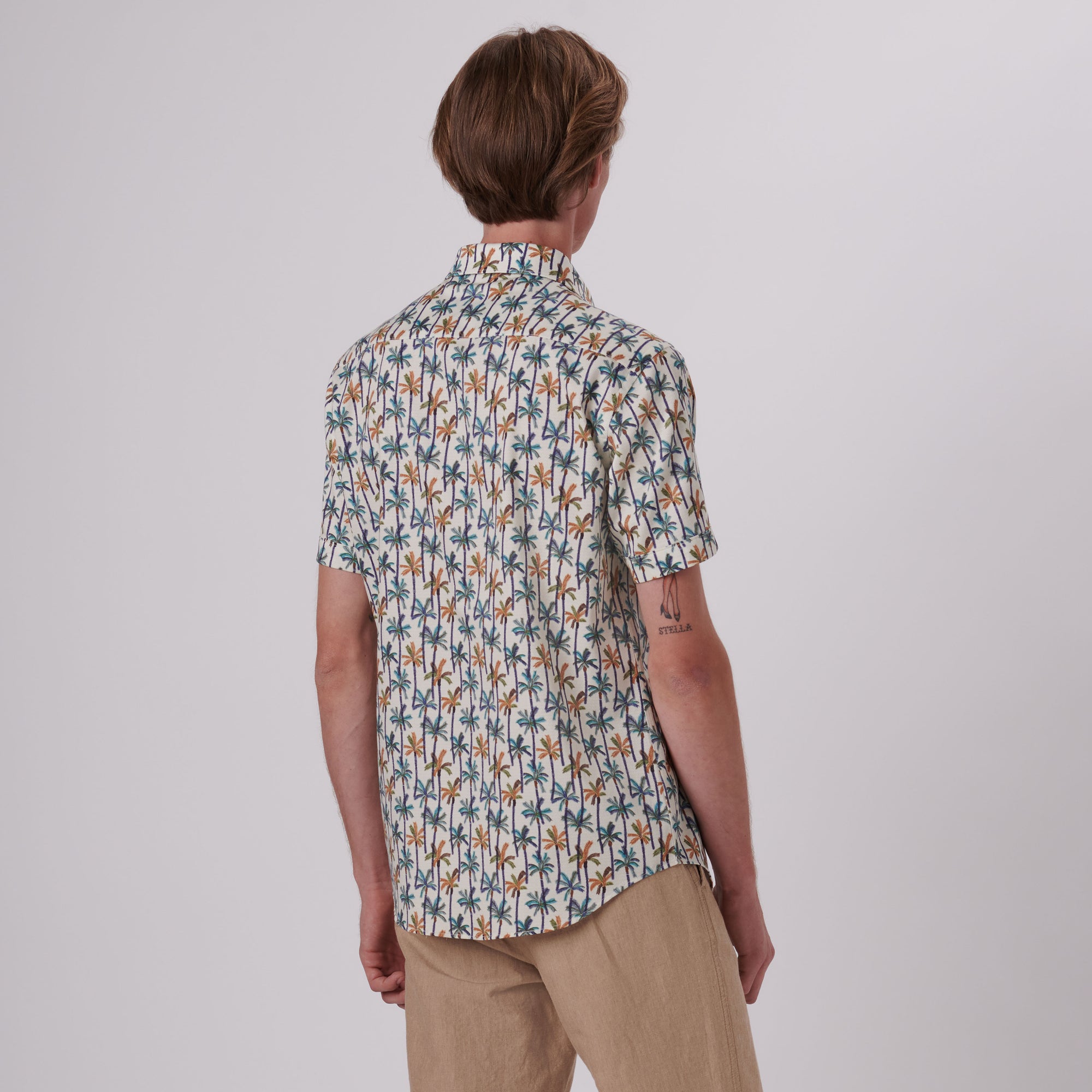 Orson Palm Tree Print Short Sleeve Shirt