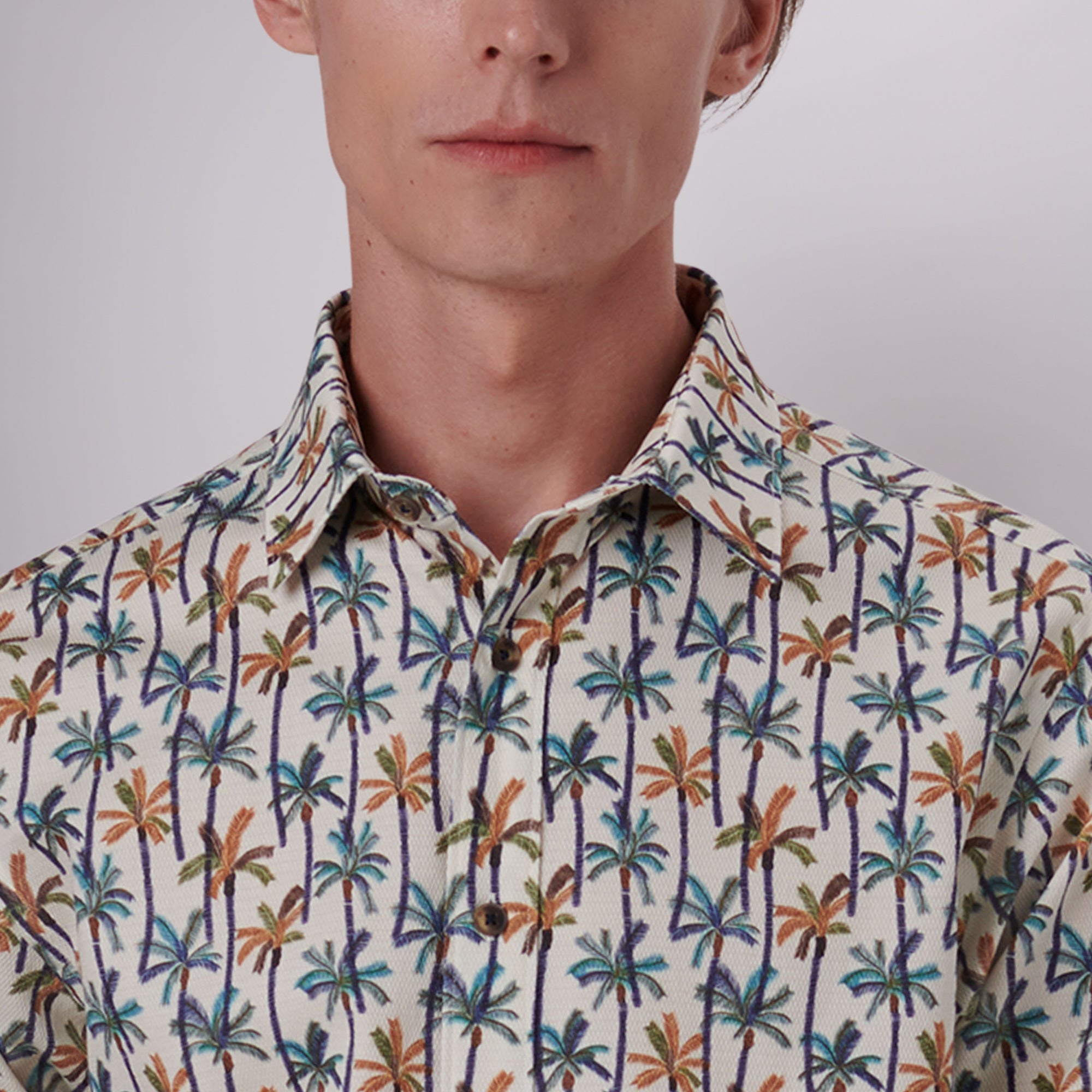Orson Palm Tree Print Short Sleeve Shirt