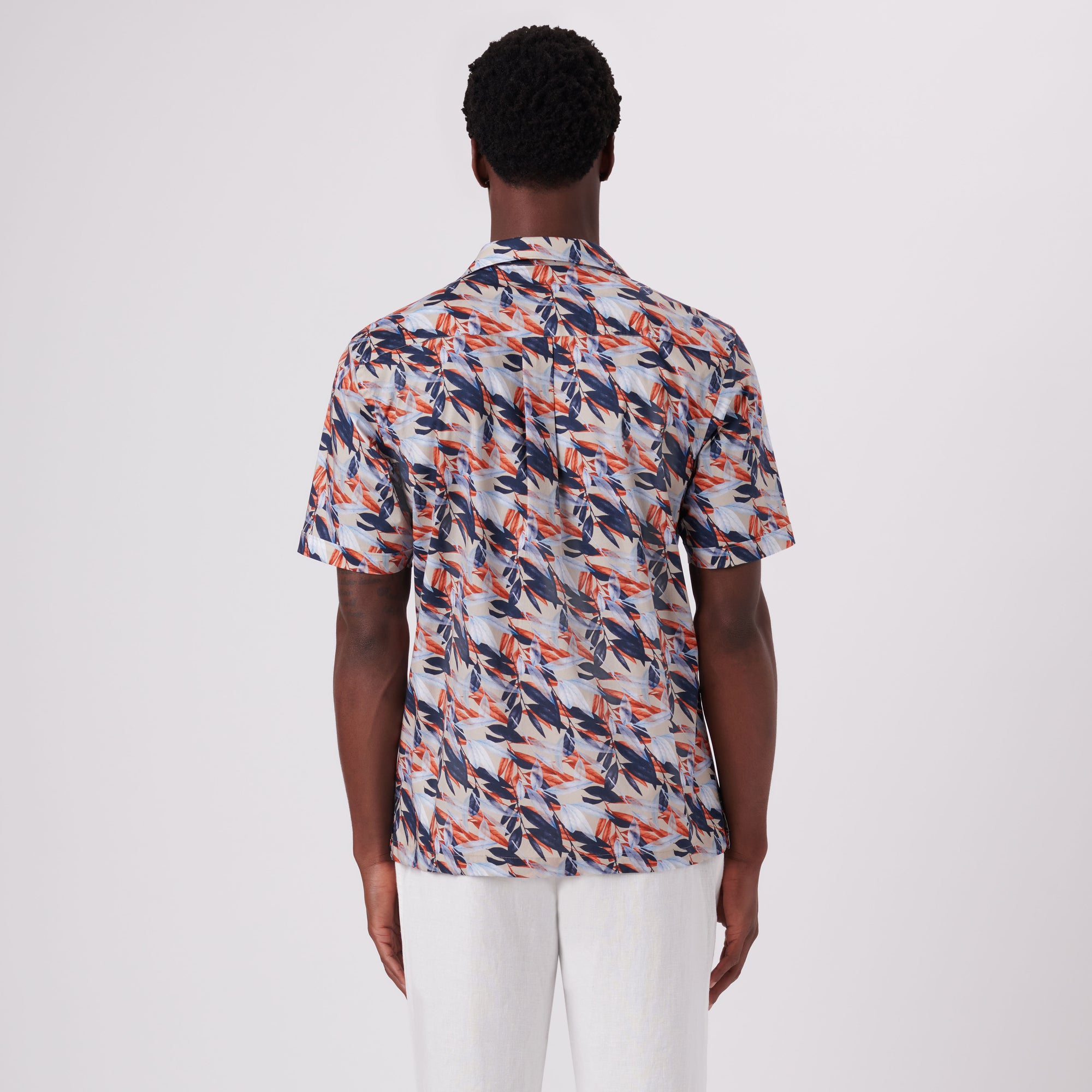 Jackson Leaf Print Short Sleeve Shirt
