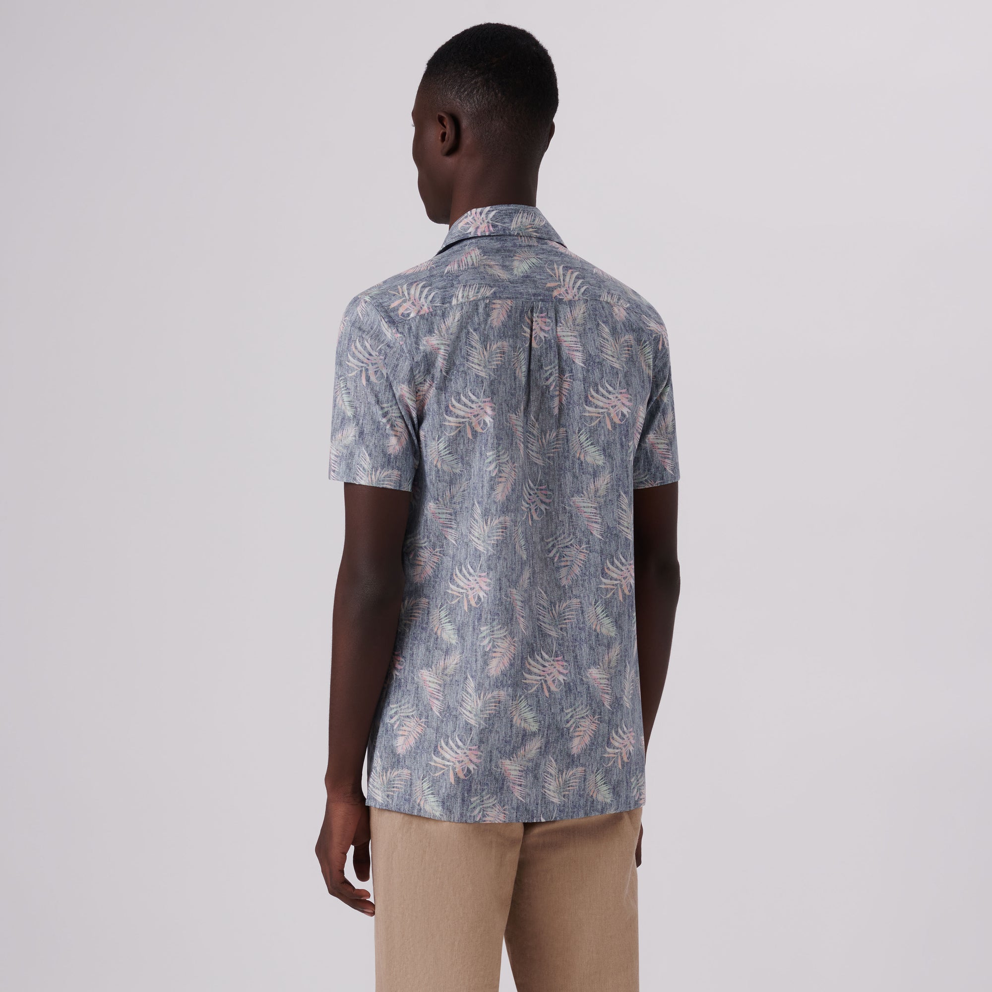 Jackson Leaf Print Short Sleeve Shirt