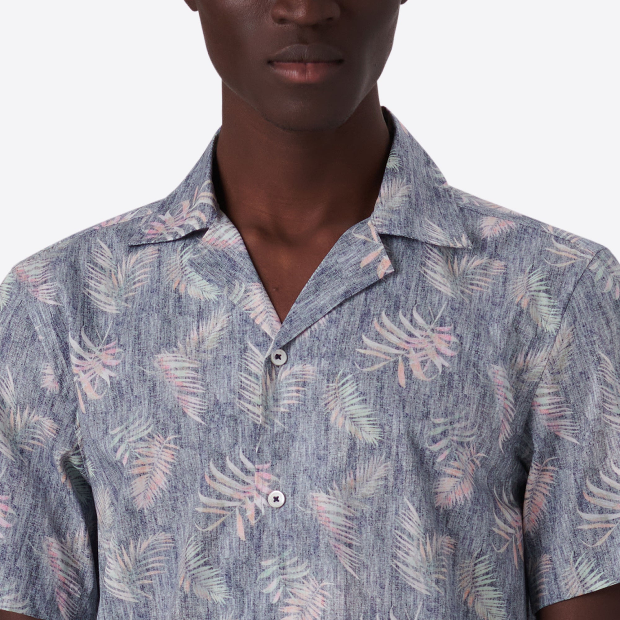 Jackson Leaf Print Short Sleeve Shirt