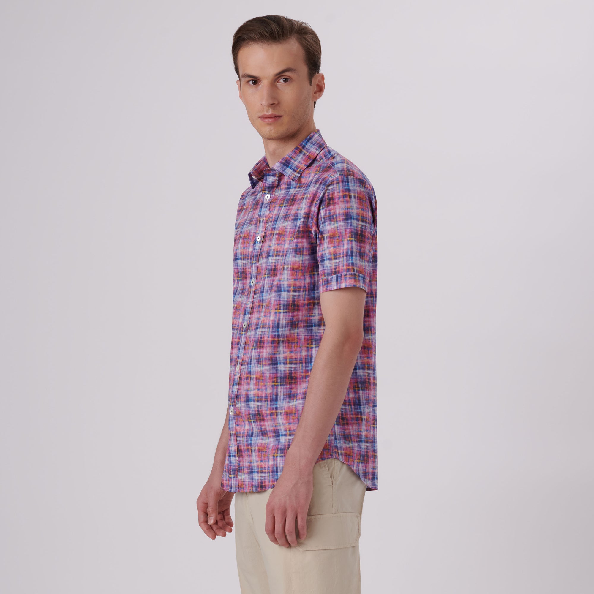 Orson Irregular Check Short Sleeve Shirt