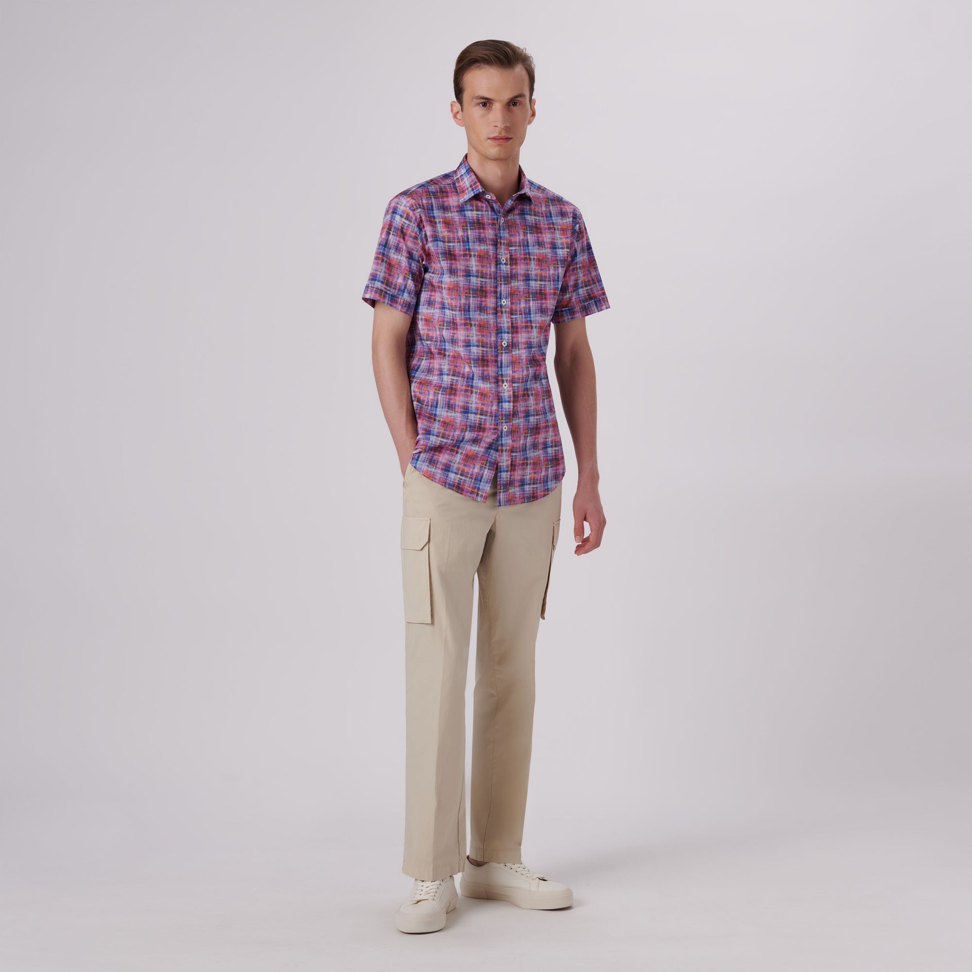 Orson Irregular Check Short Sleeve Shirt