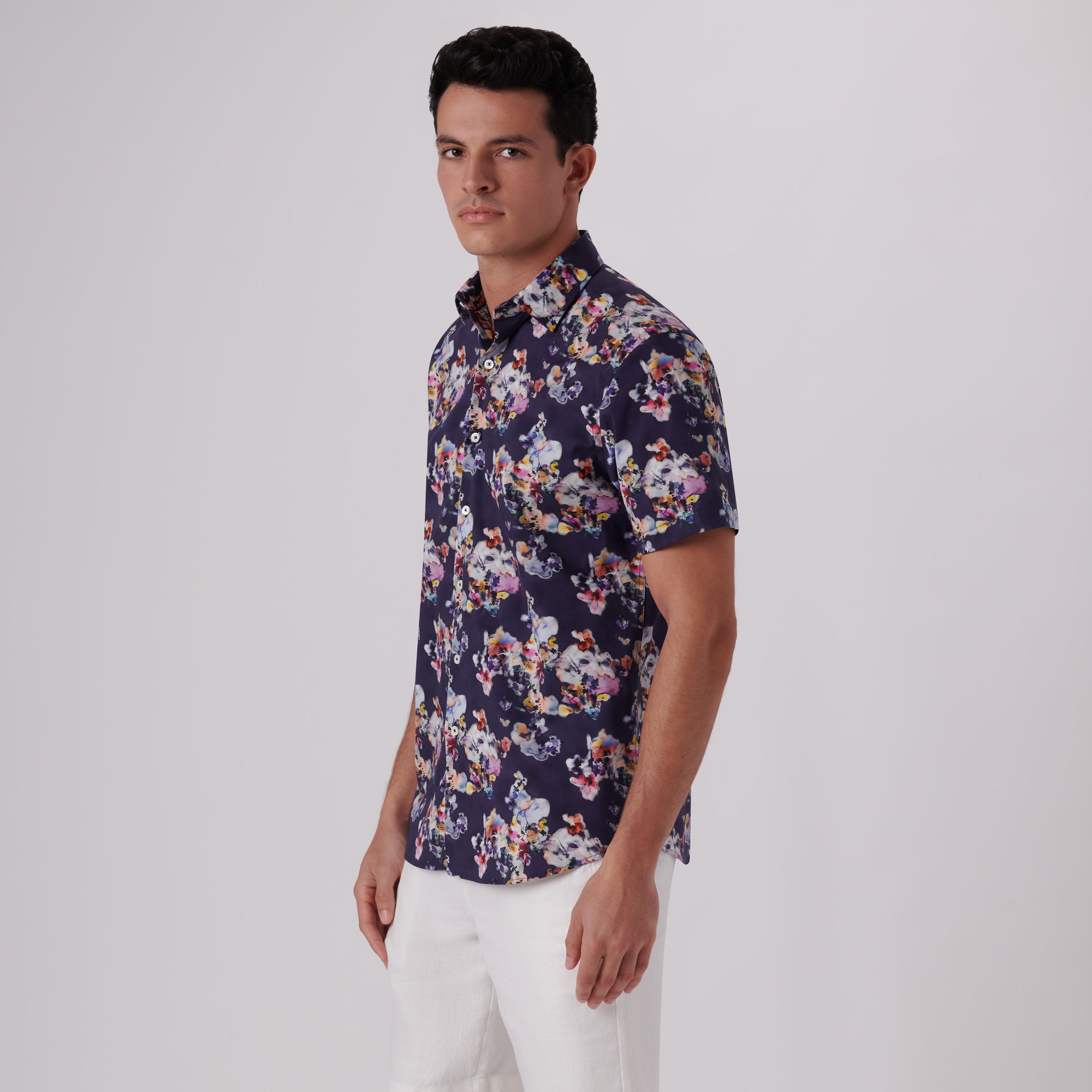 Orson Watercolor Print Short Sleeve Shirt