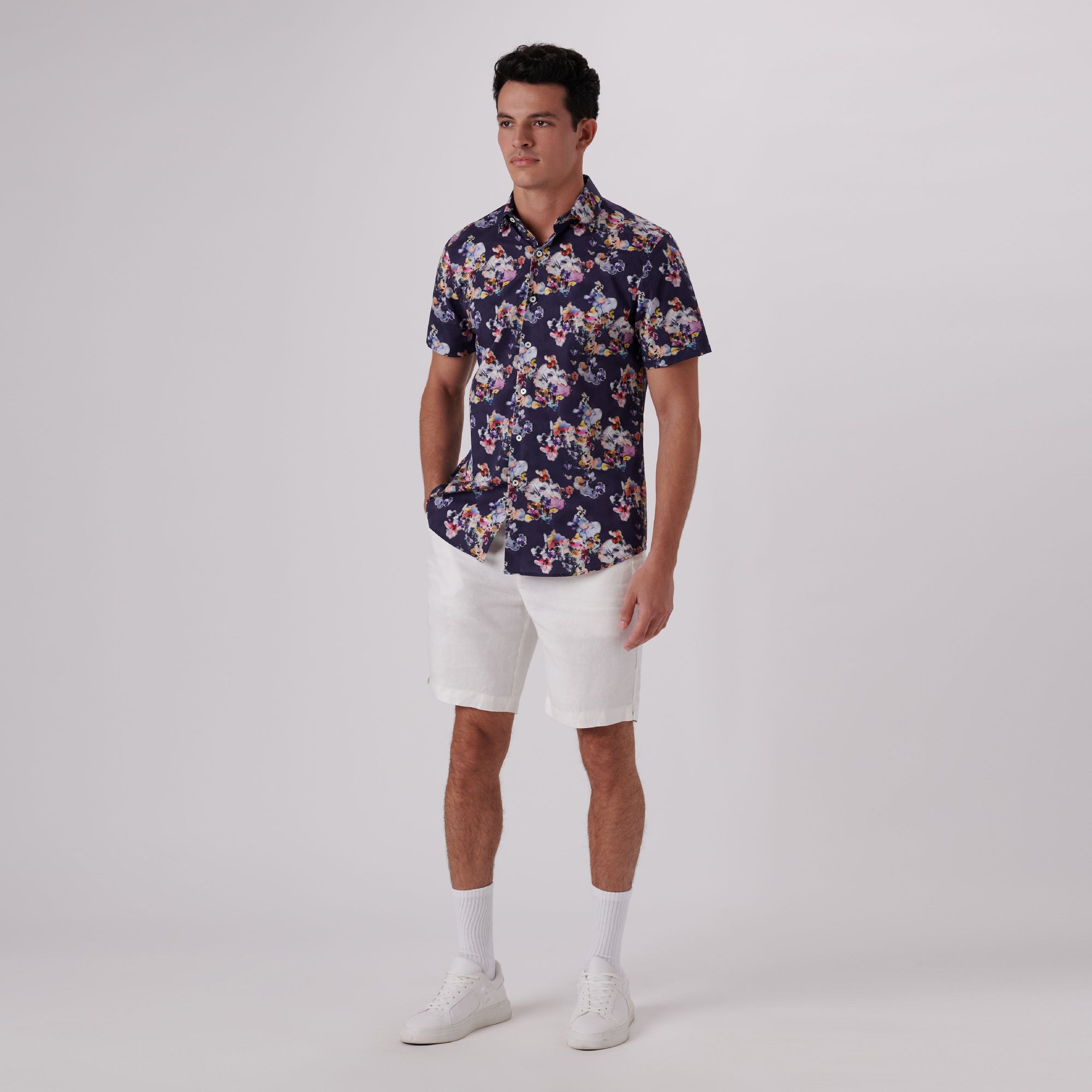 Orson Watercolor Print Short Sleeve Shirt