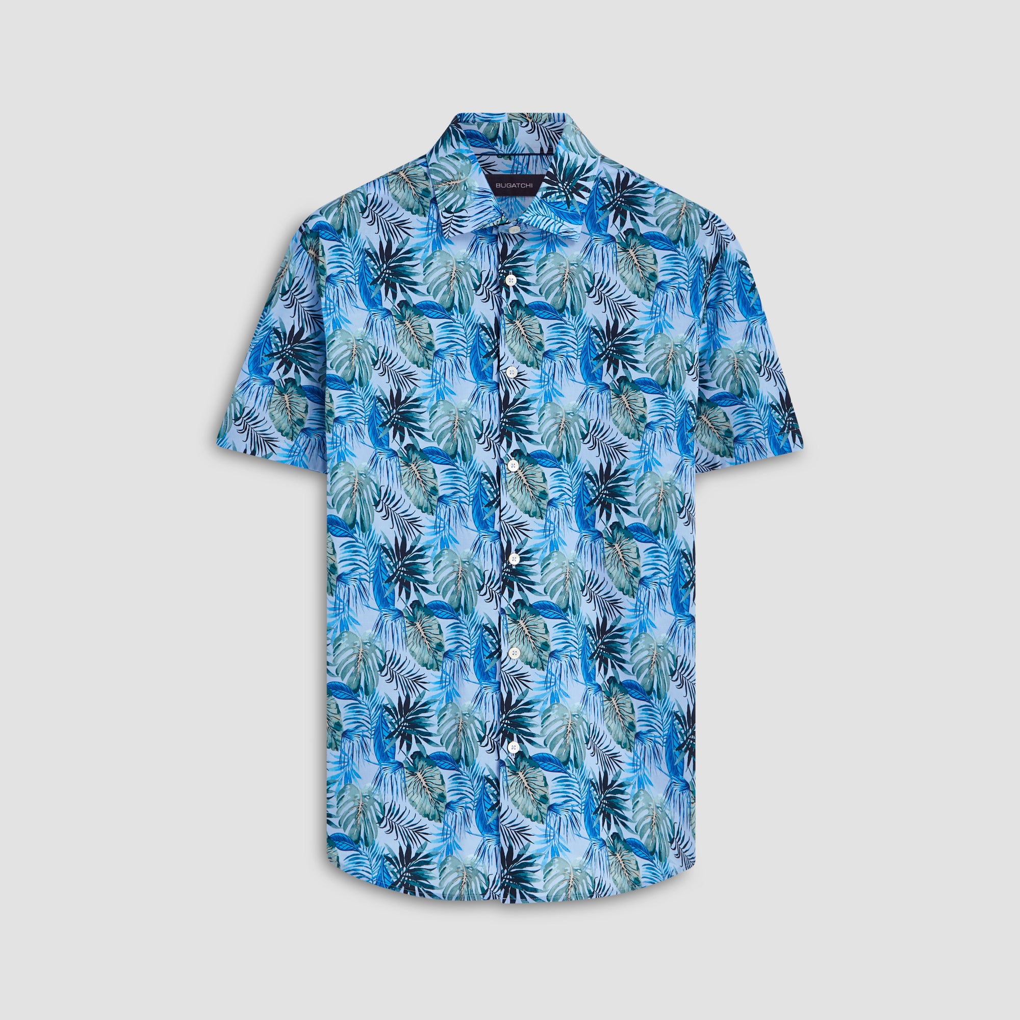 Orson Leaf Print Short Sleeve Shirt