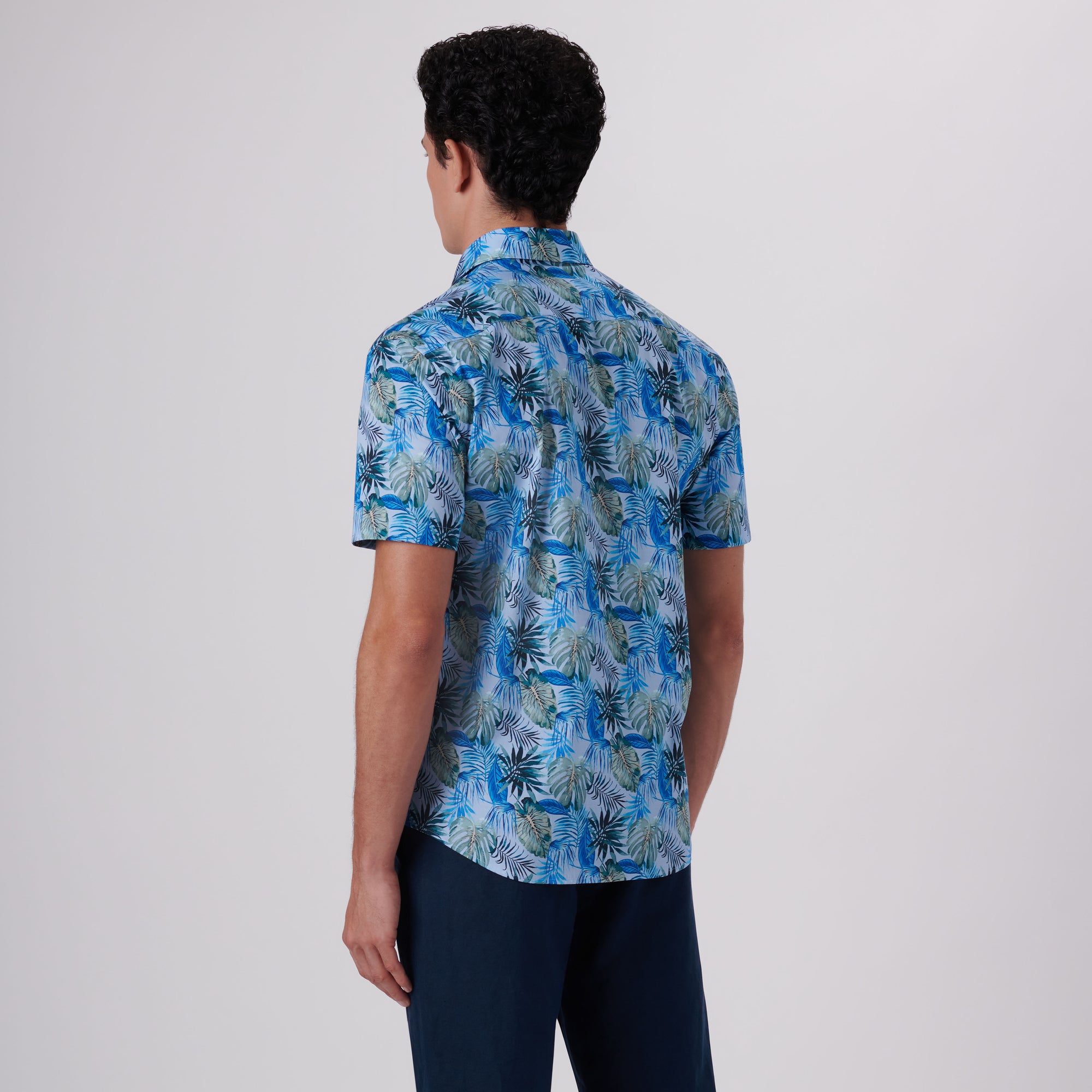 Orson Leaf Print Short Sleeve Shirt