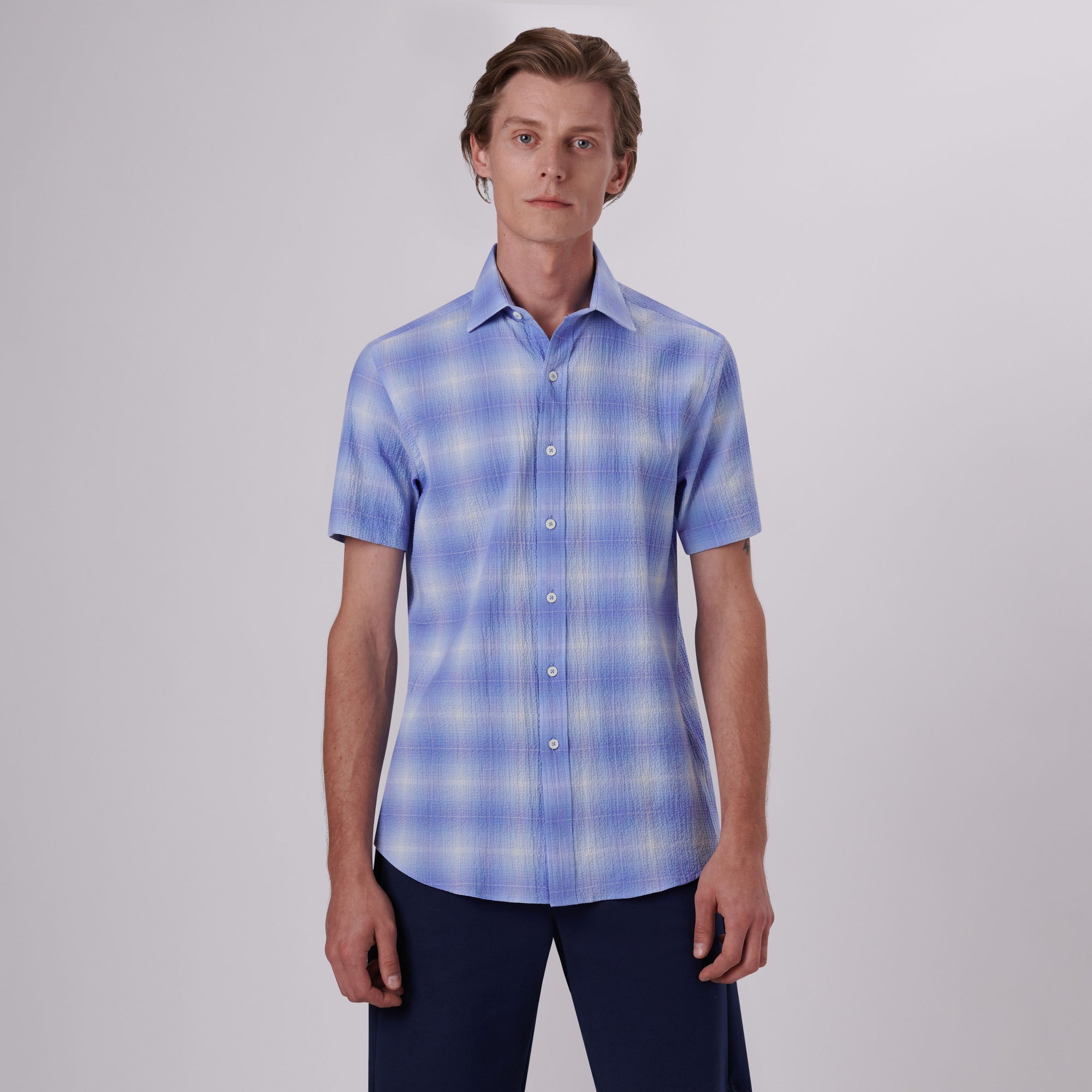 Orson Windowpane Check Short Sleeve Shirt