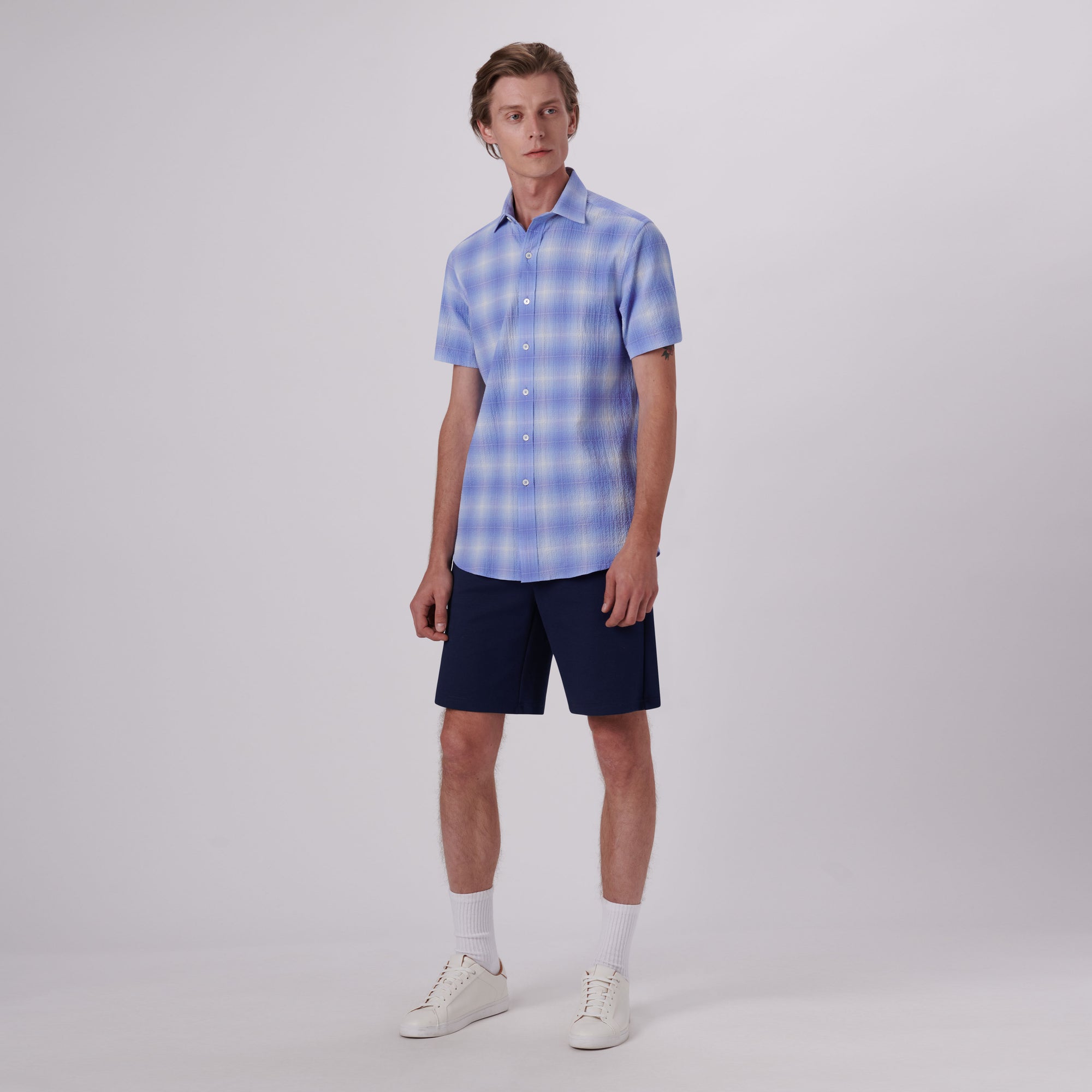 Orson Windowpane Check Short Sleeve Shirt
