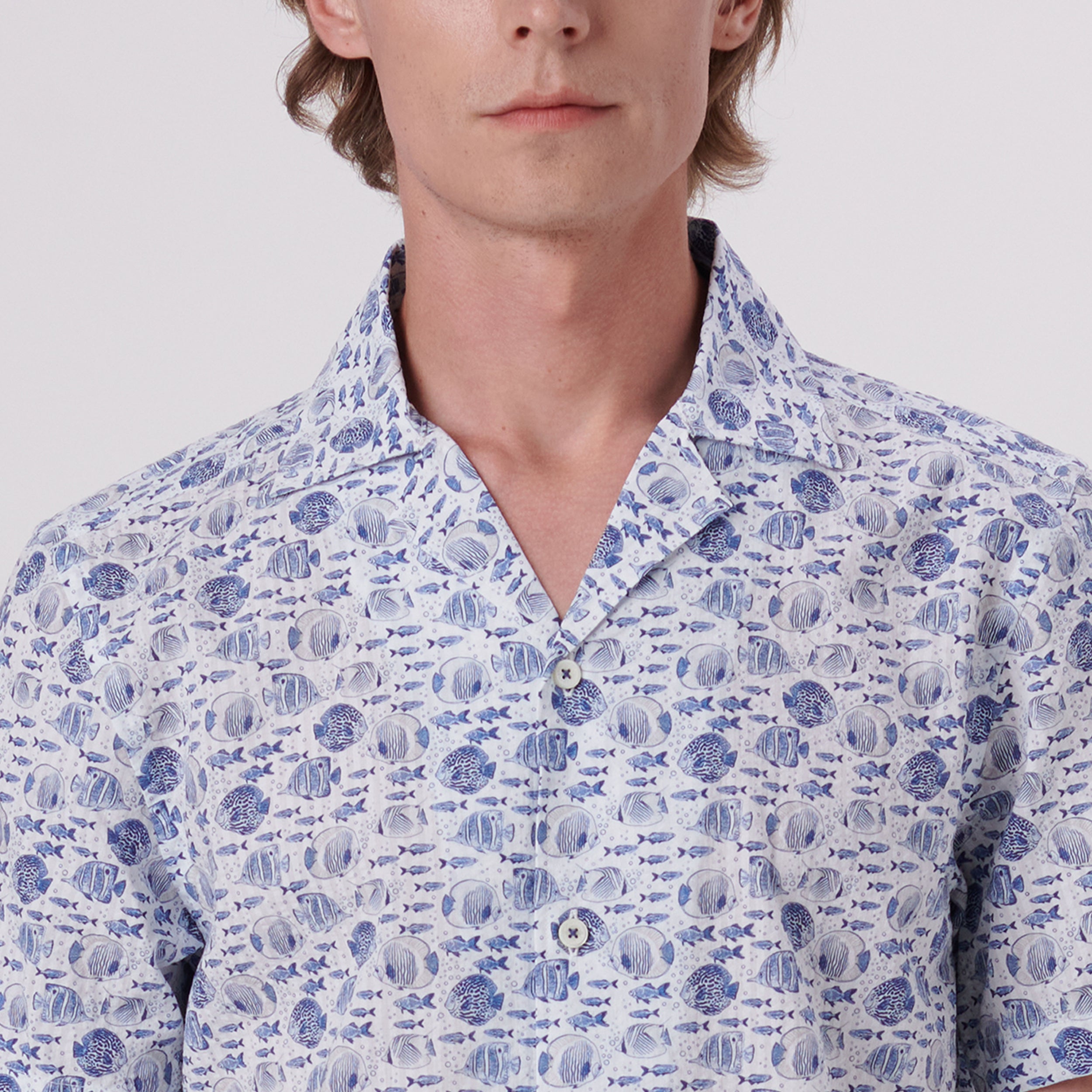 dress shirt with fish on it Uncle Frank Embroidered Fish Shirt Dress