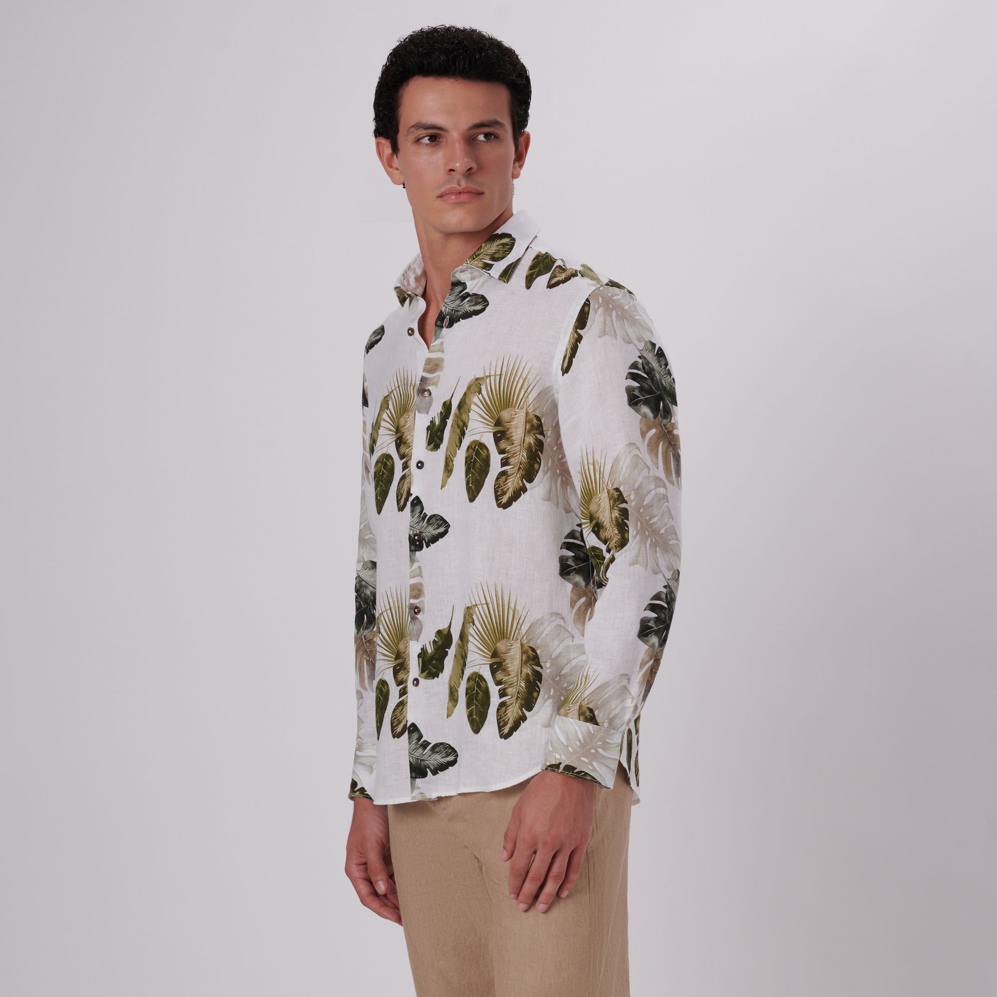 Julian Leaf Print Shirt