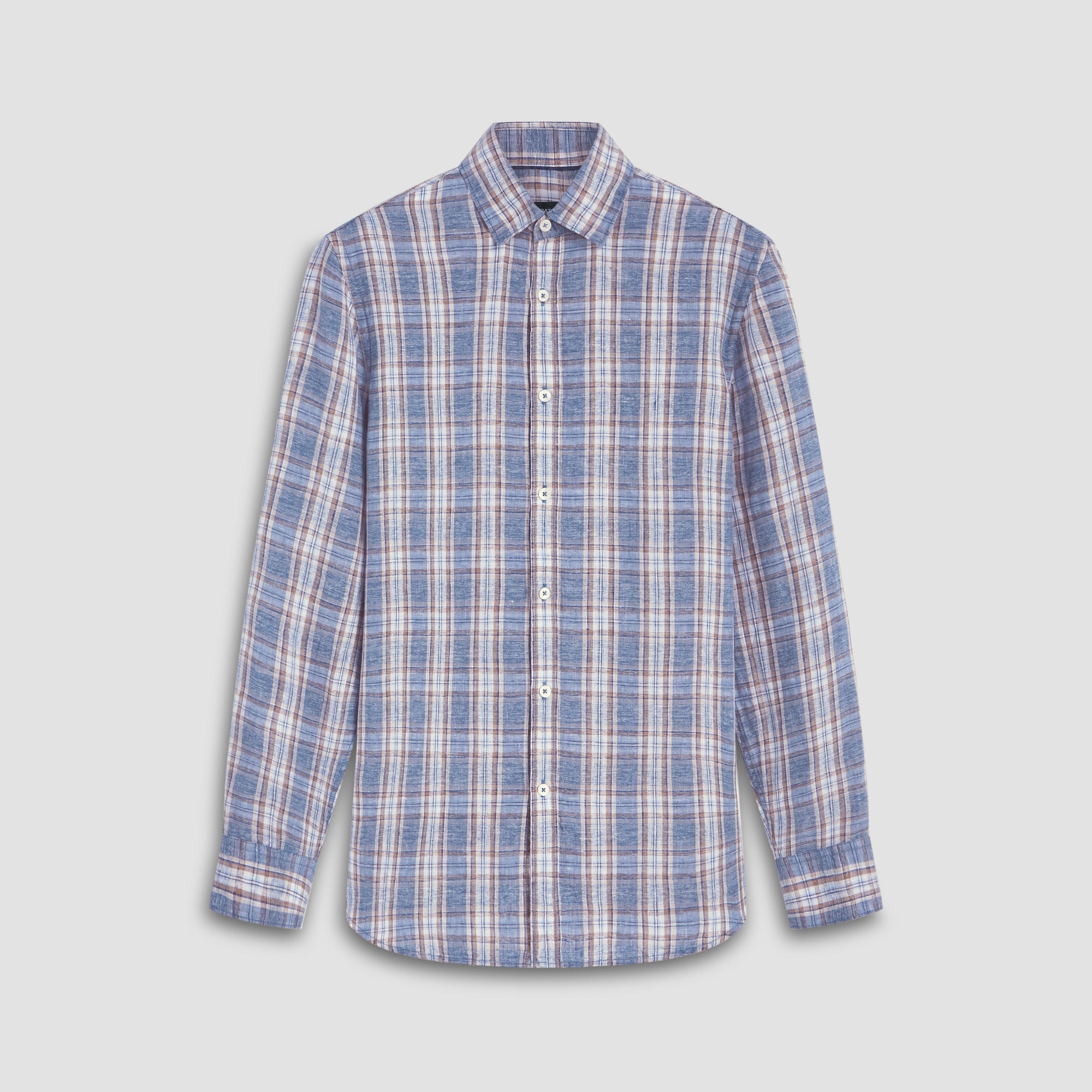 Karl Plaid Check Linen Shirt