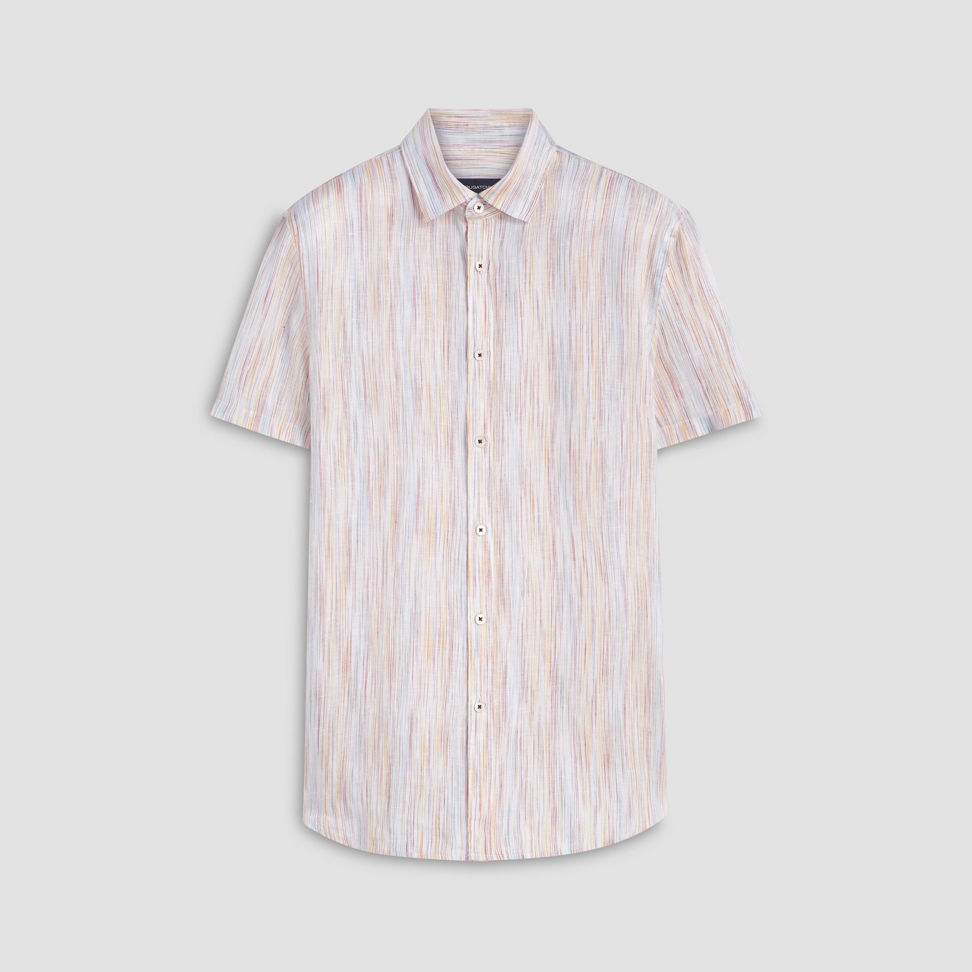 Orson Chalk Stripe Short Sleeve Linen Shirt
