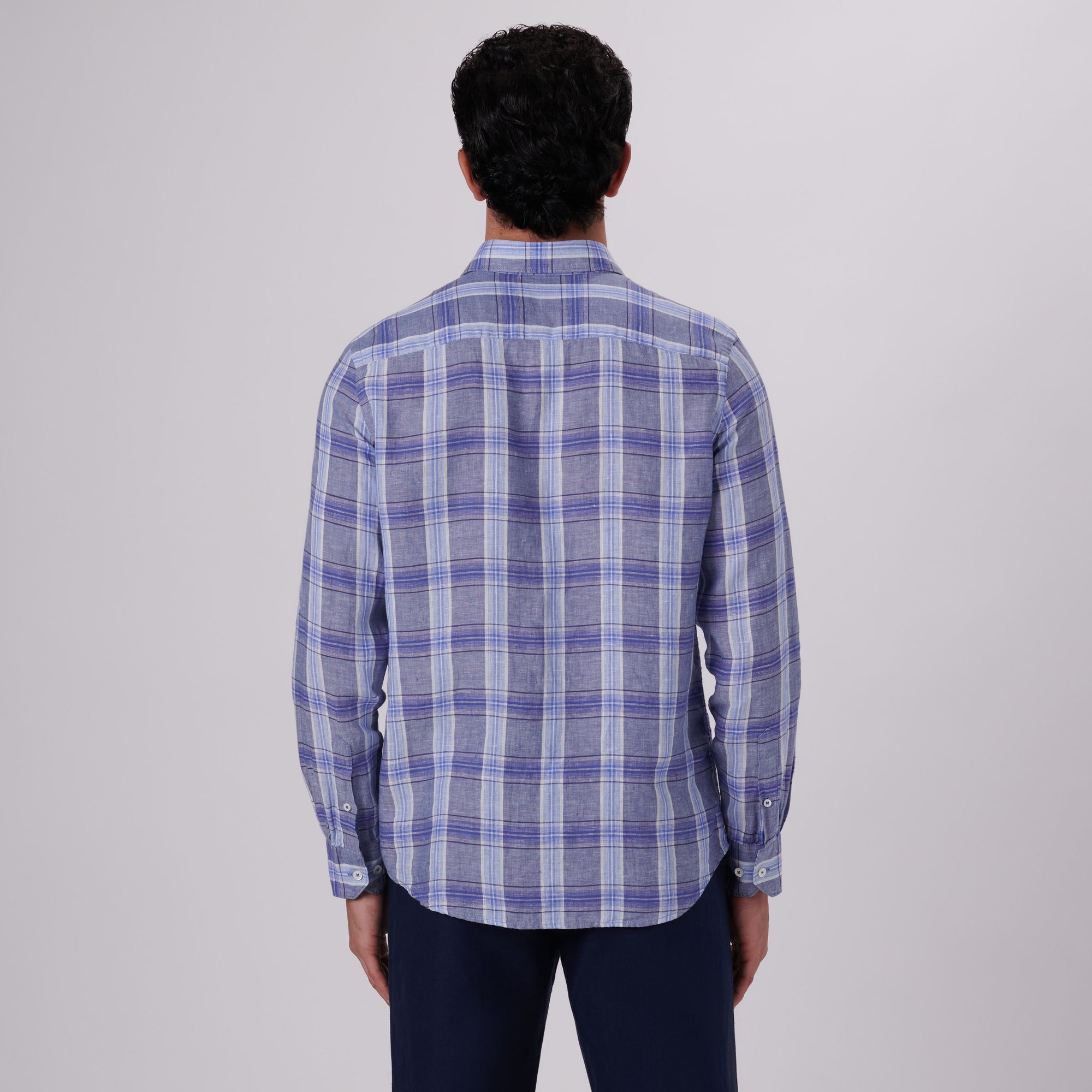 Julian Plaid Check Linen Shirt