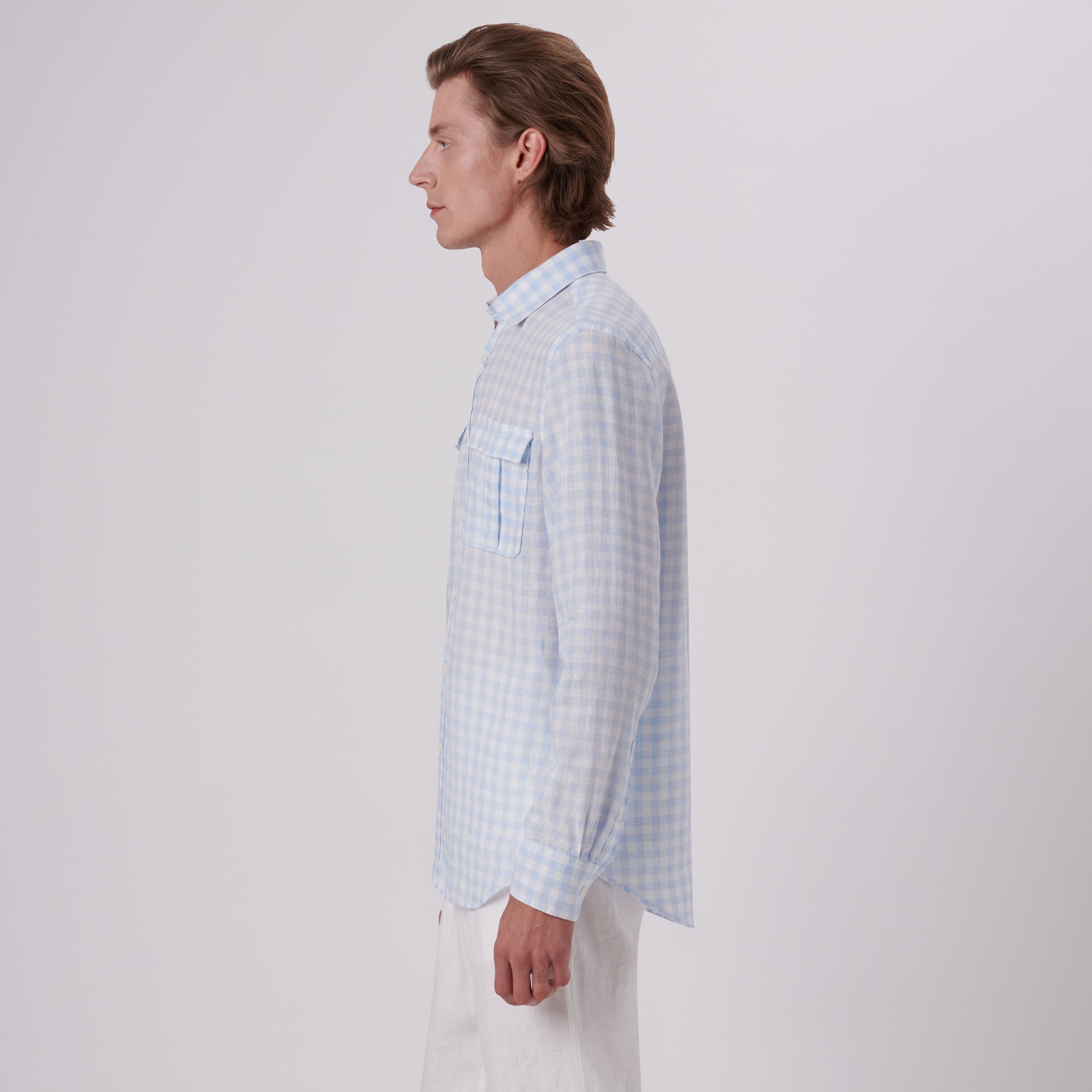 Julian Gingham Check Linen Shirt