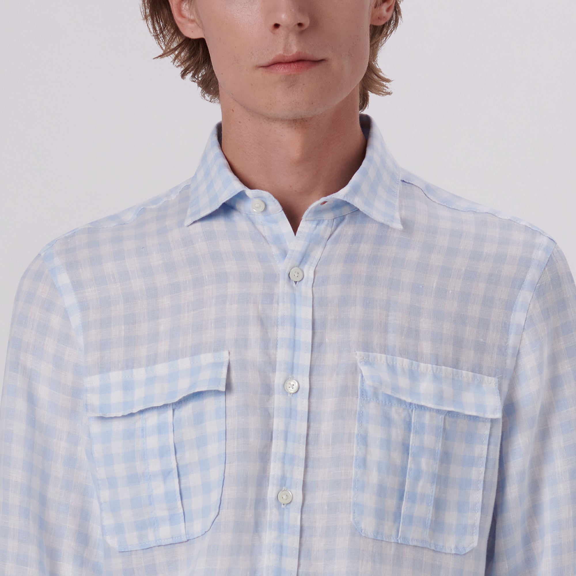Julian Gingham Check Linen Shirt
