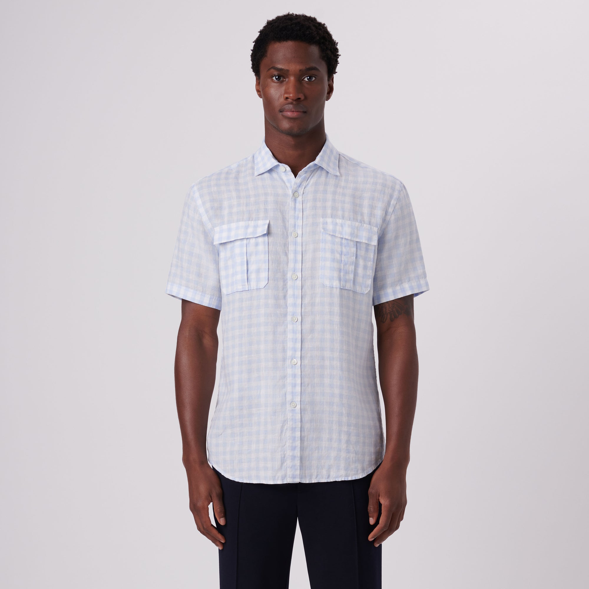 Orson Gingham Check Short Sleeve Shirt
