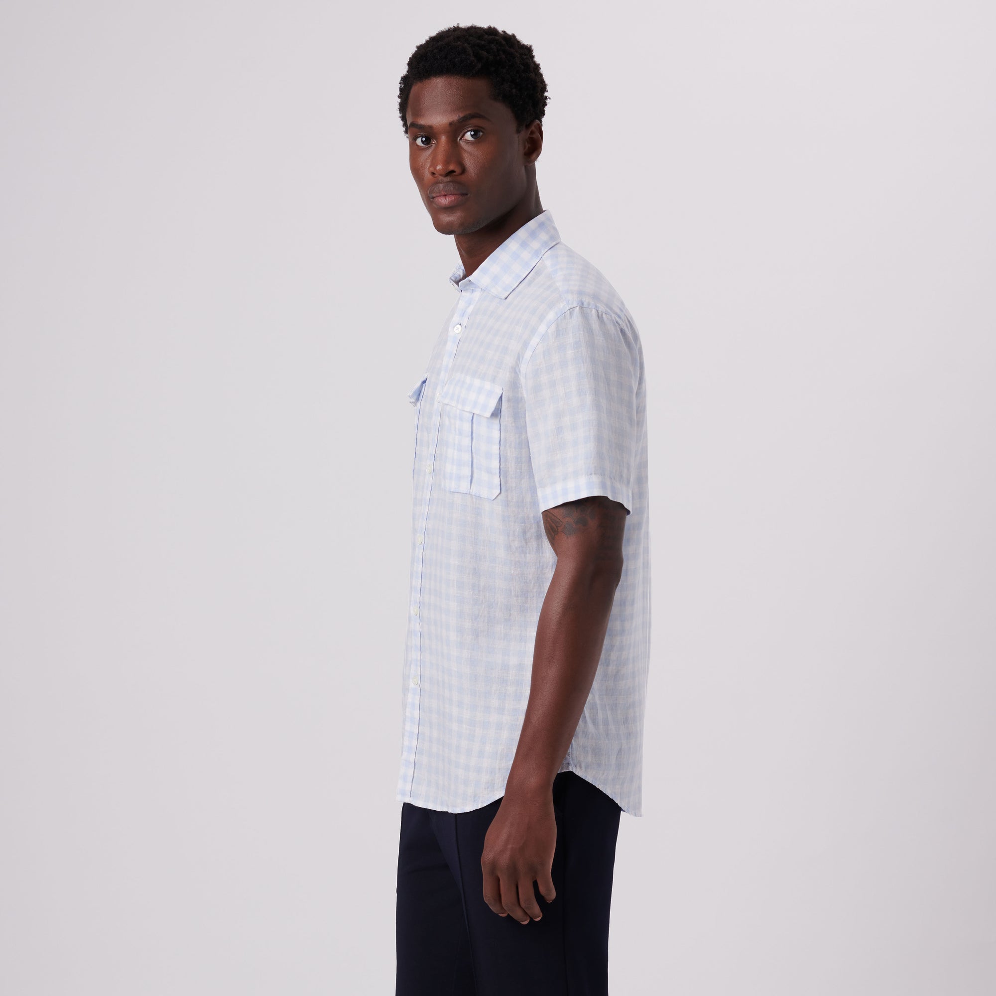 Orson Gingham Check Short Sleeve Shirt