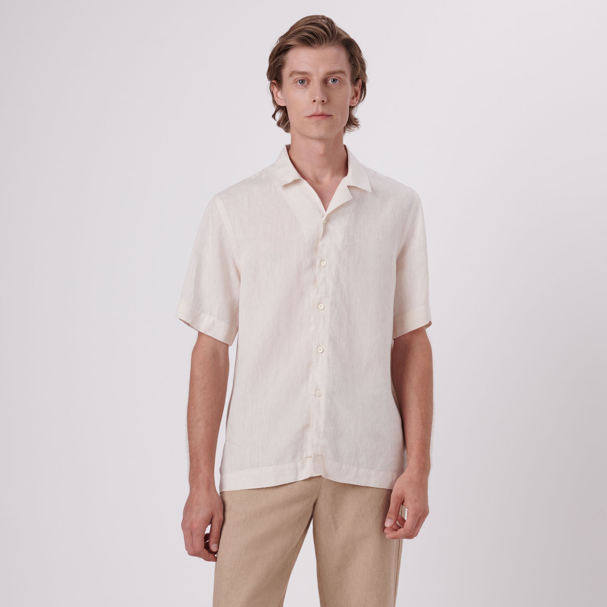 Jackson Solid Short Sleeve Linen Shirt