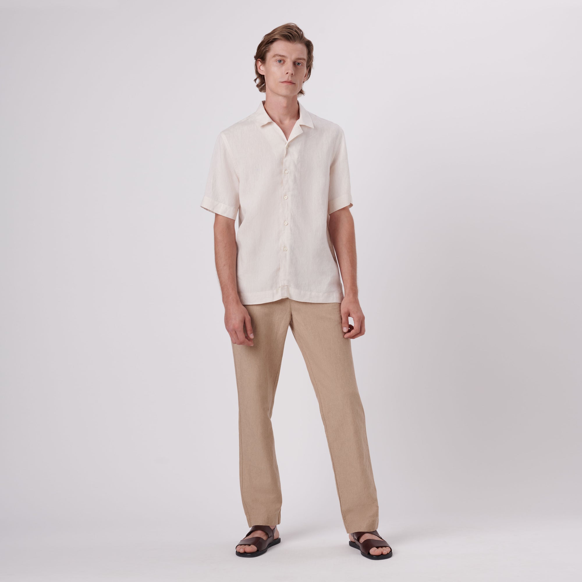 Jackson Solid Short Sleeve Linen Shirt