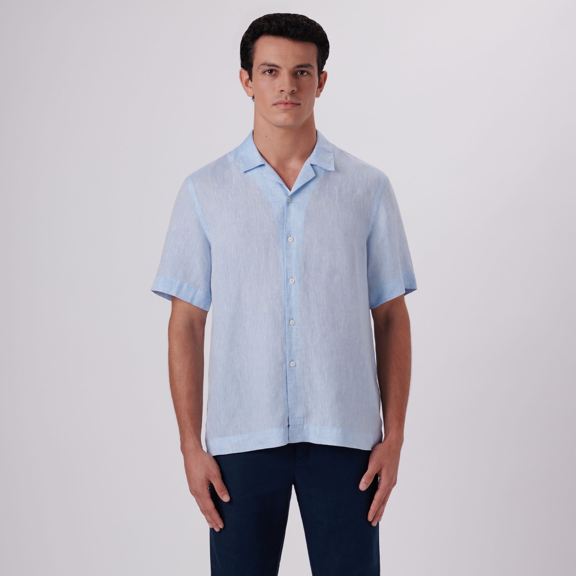 Jackson Solid Short Sleeve Linen Shirt