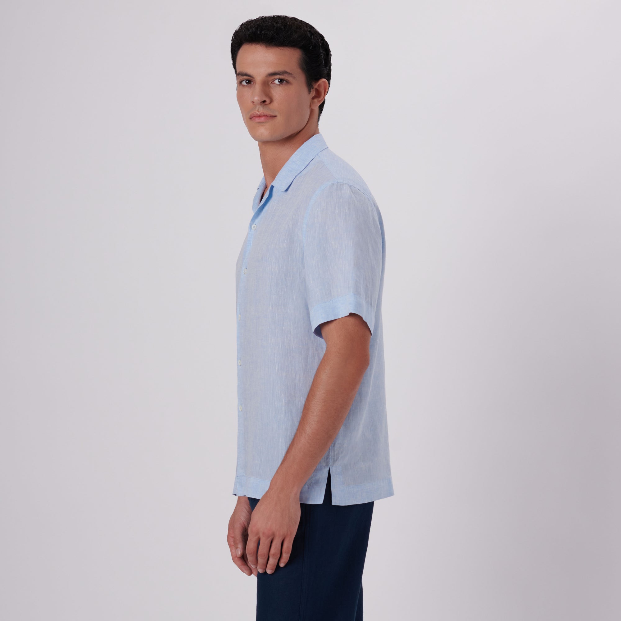 Jackson Solid Short Sleeve Linen Shirt