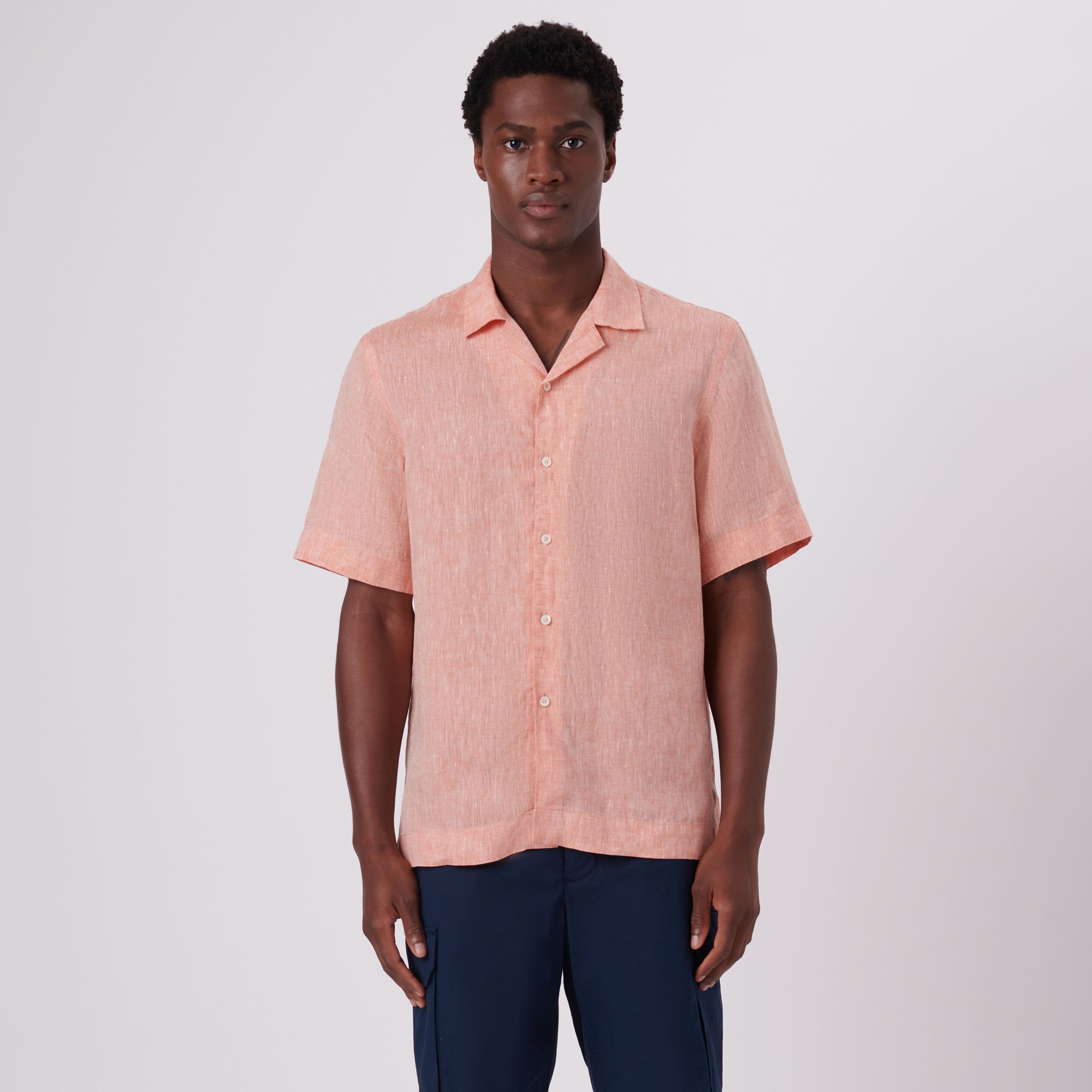 Jackson Solid Short Sleeve Linen Shirt