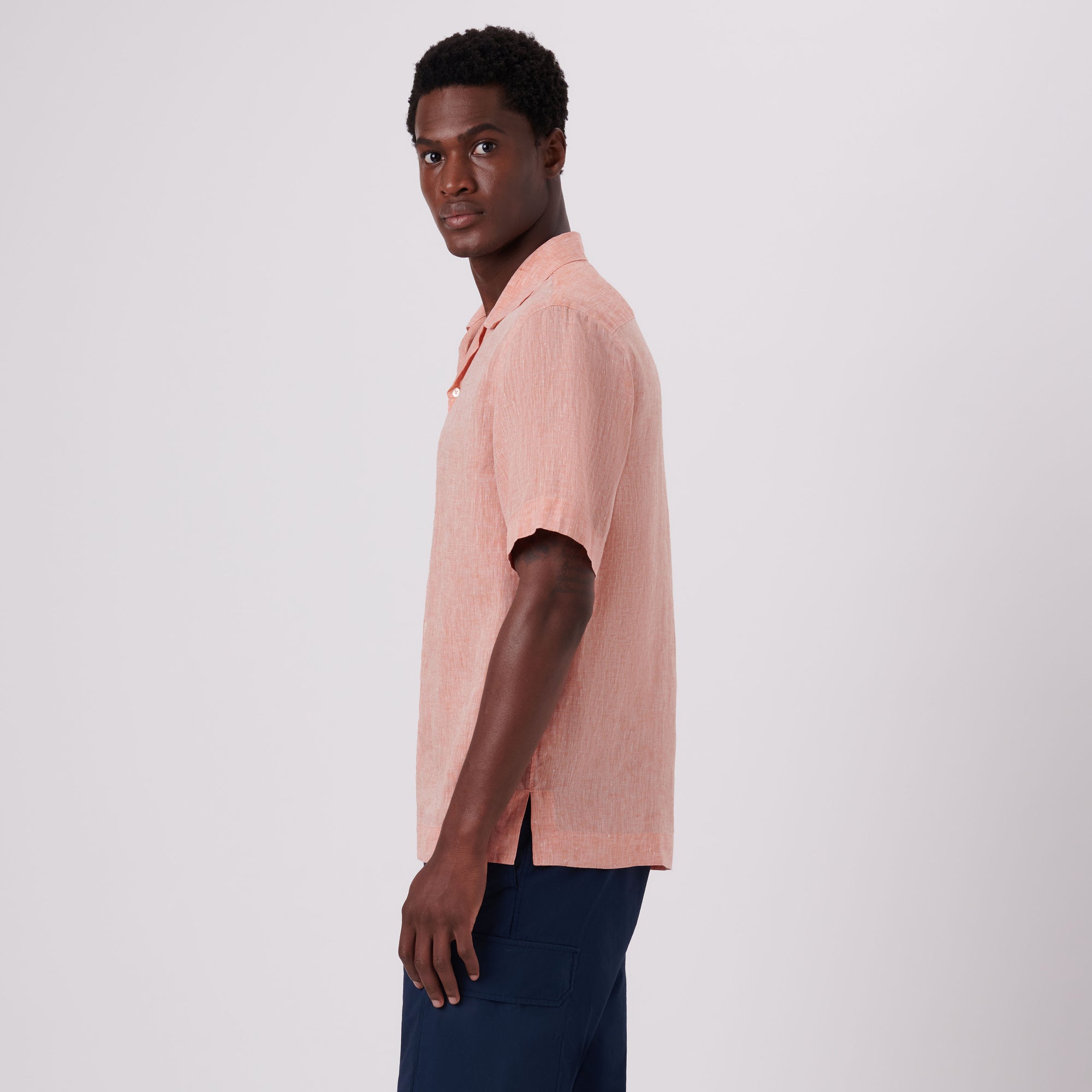 Jackson Solid Short Sleeve Linen Shirt