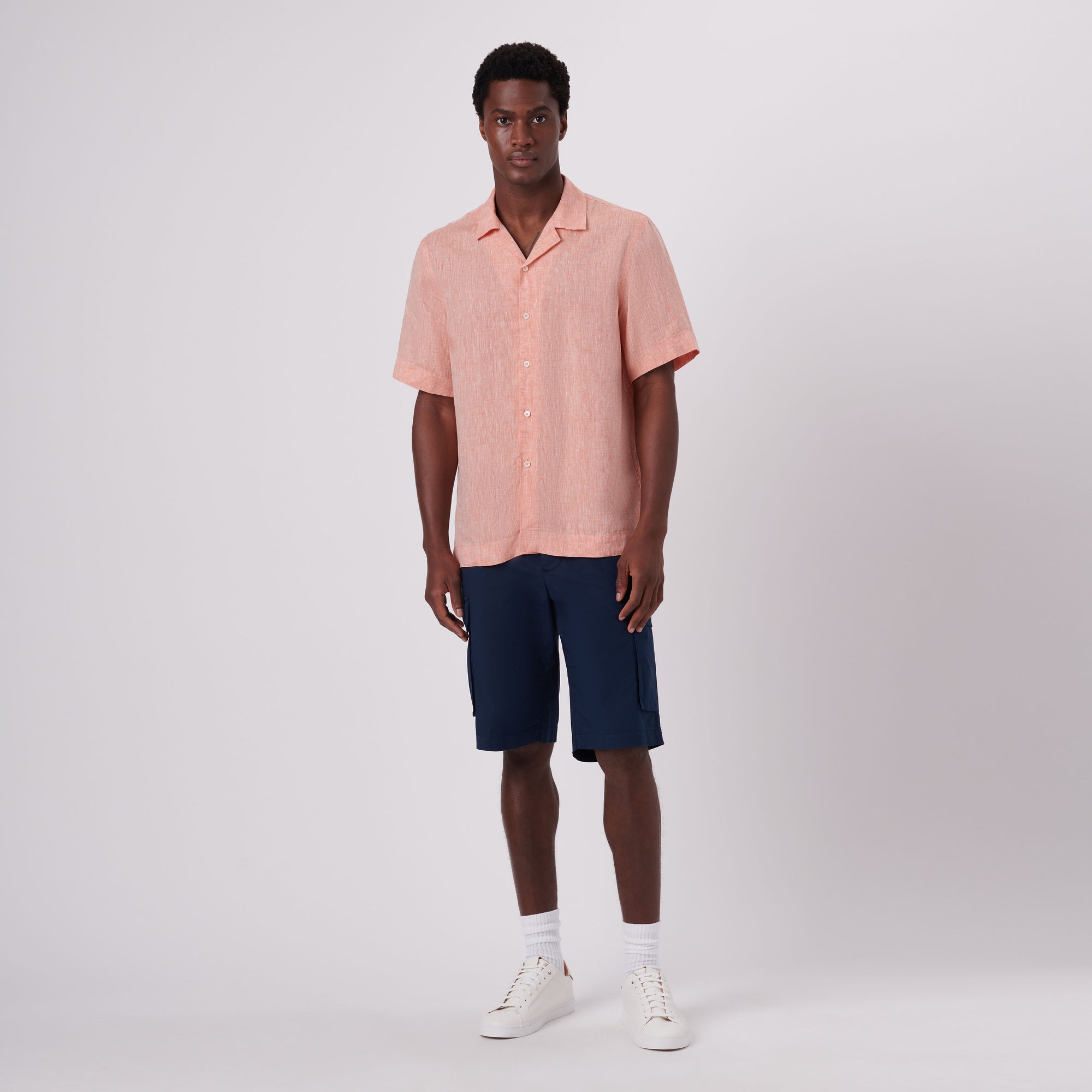 Jackson Solid Short Sleeve Linen Shirt