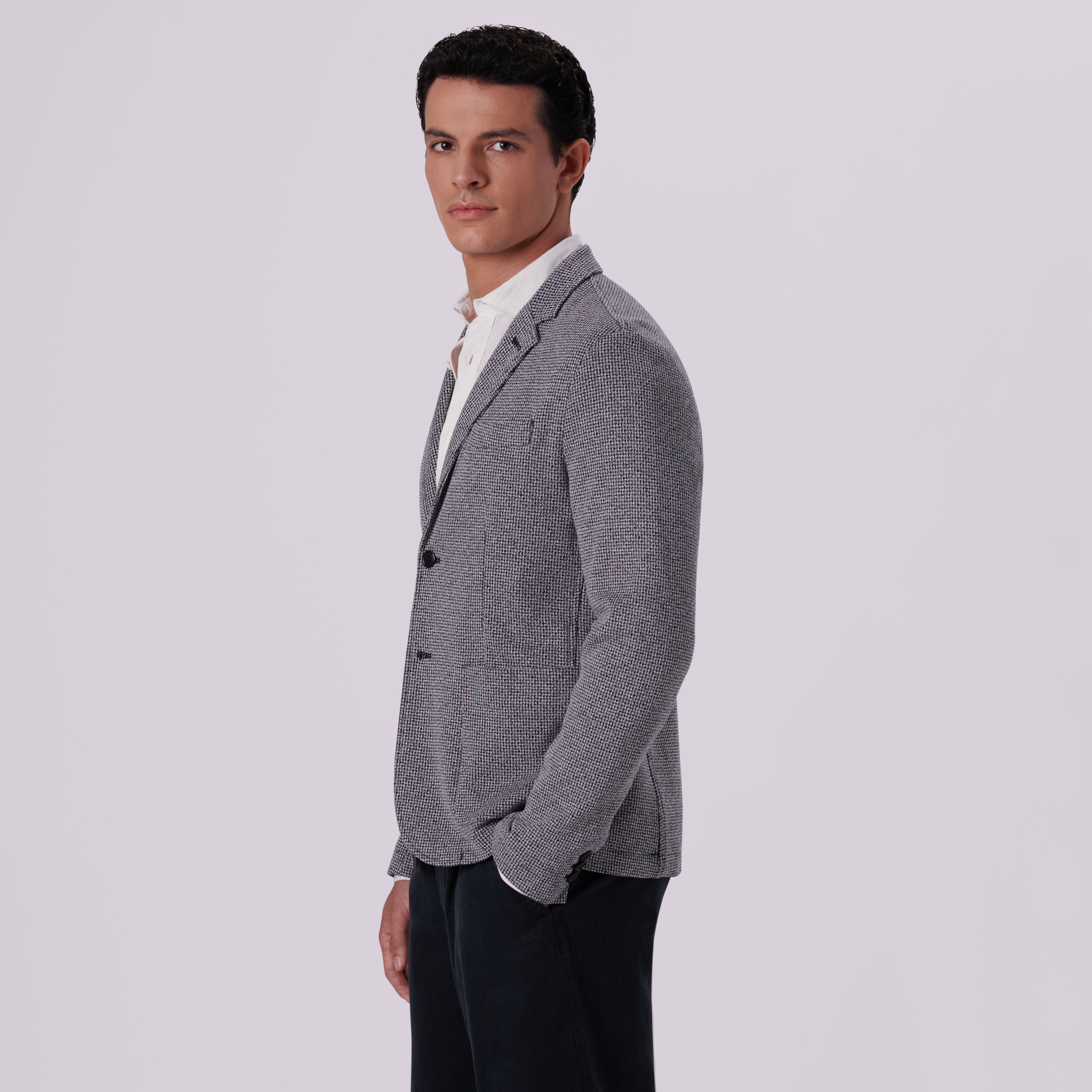 Hounds Tooth Two Button Blazer – BUGATCHI
