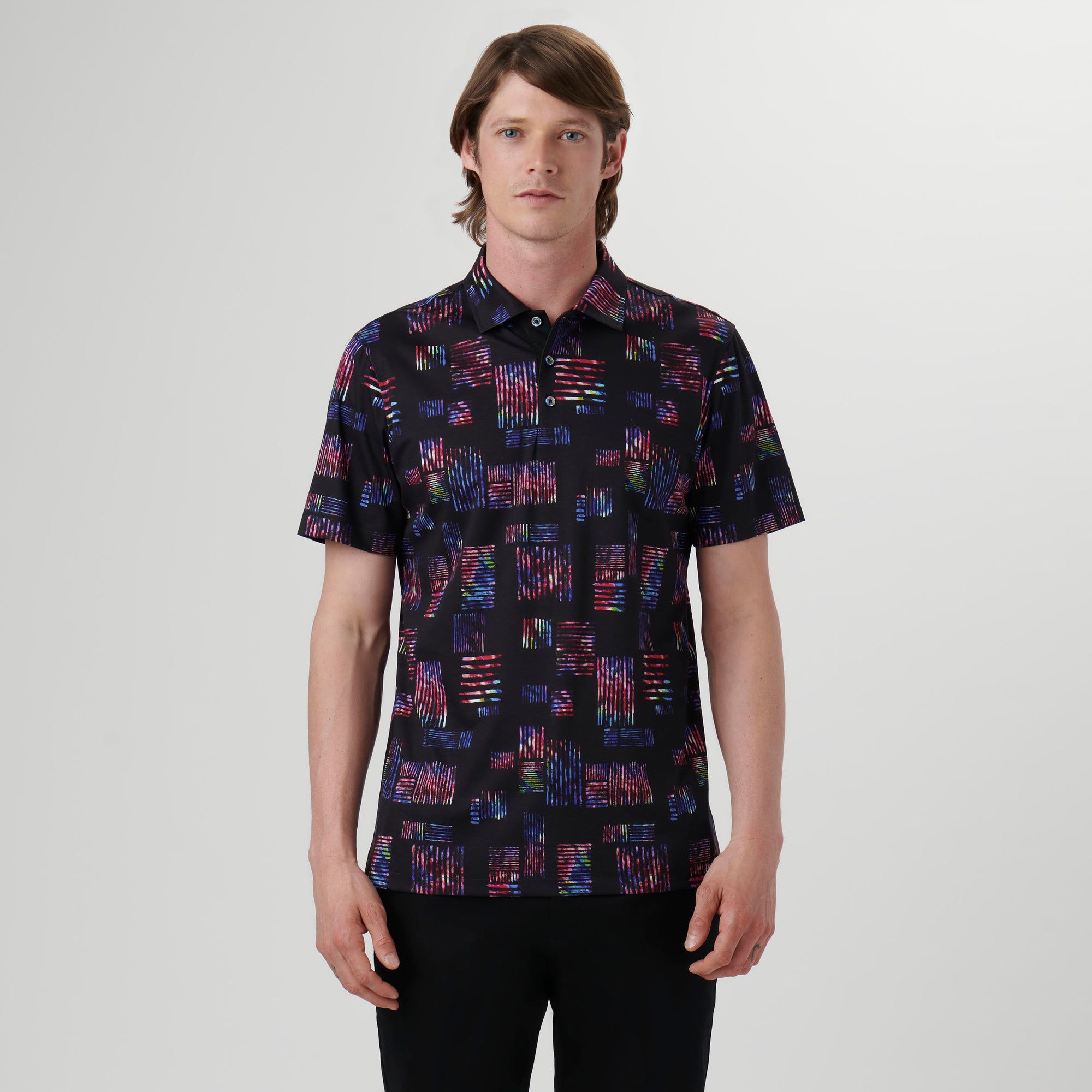 Hendrix Abstract Print Polo Shirt