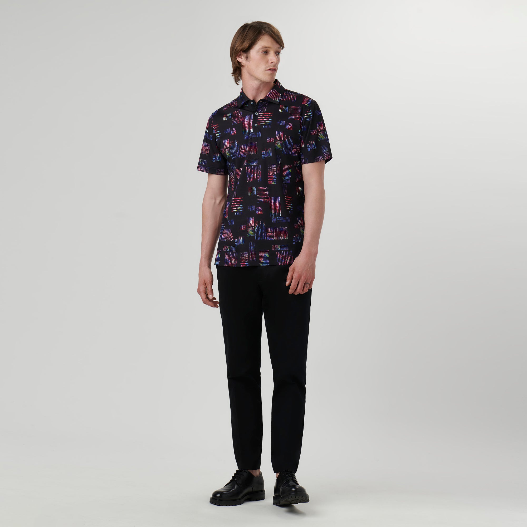 Hendrix Abstract Print Polo Shirt