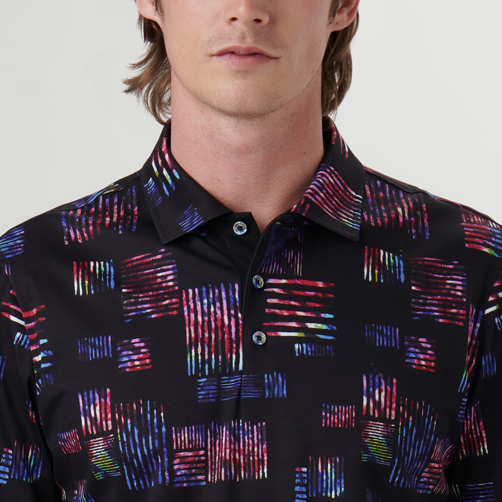 Hendrix Abstract Print Polo Shirt