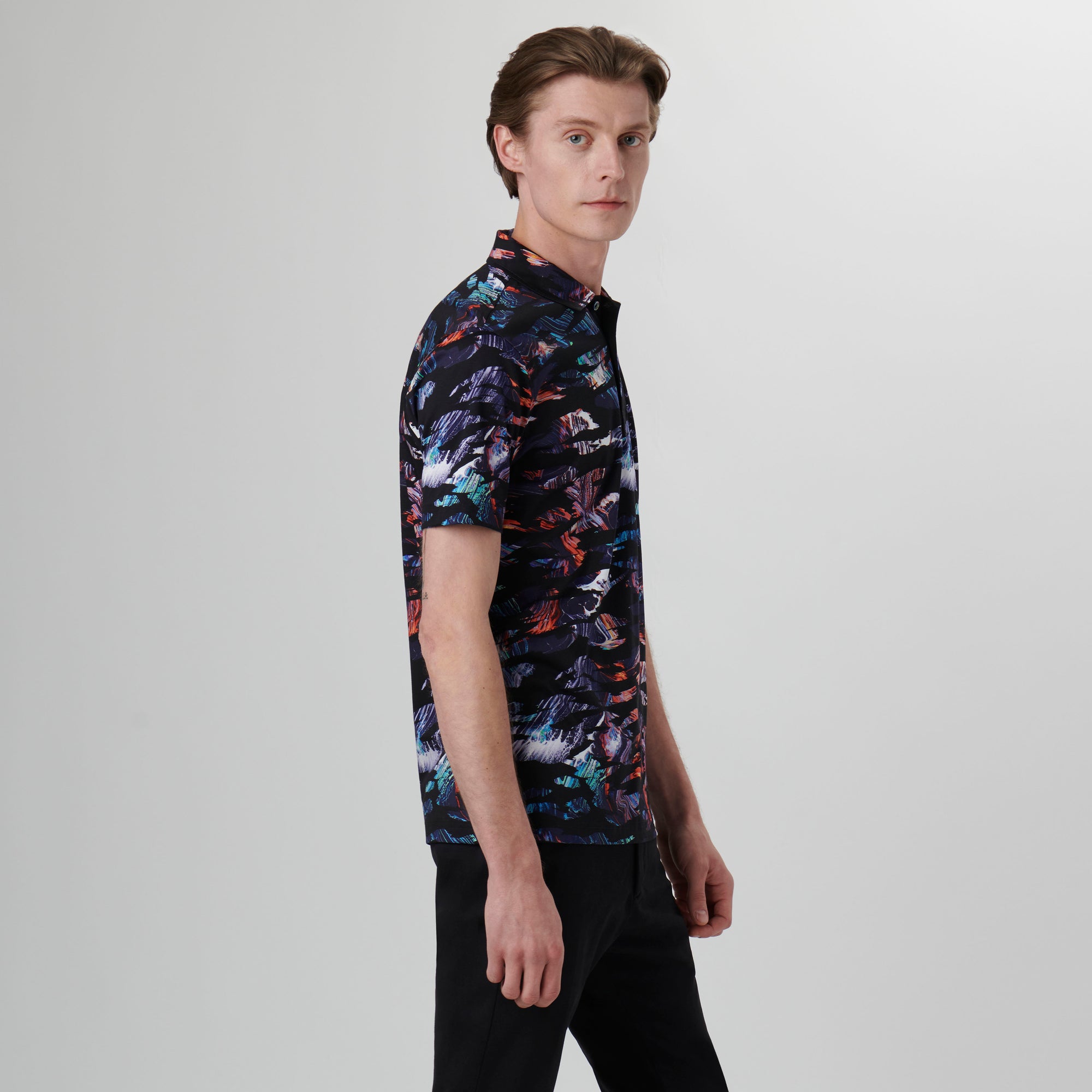 Hendrix Abstract Print Polo Shirt