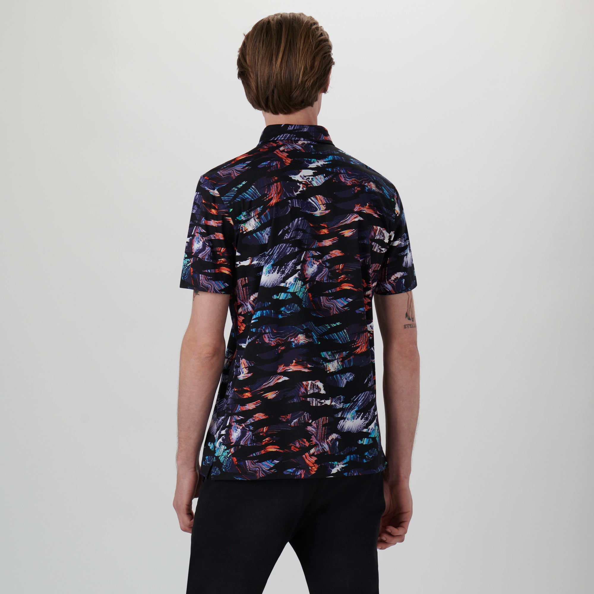 Hendrix Abstract Print Polo Shirt